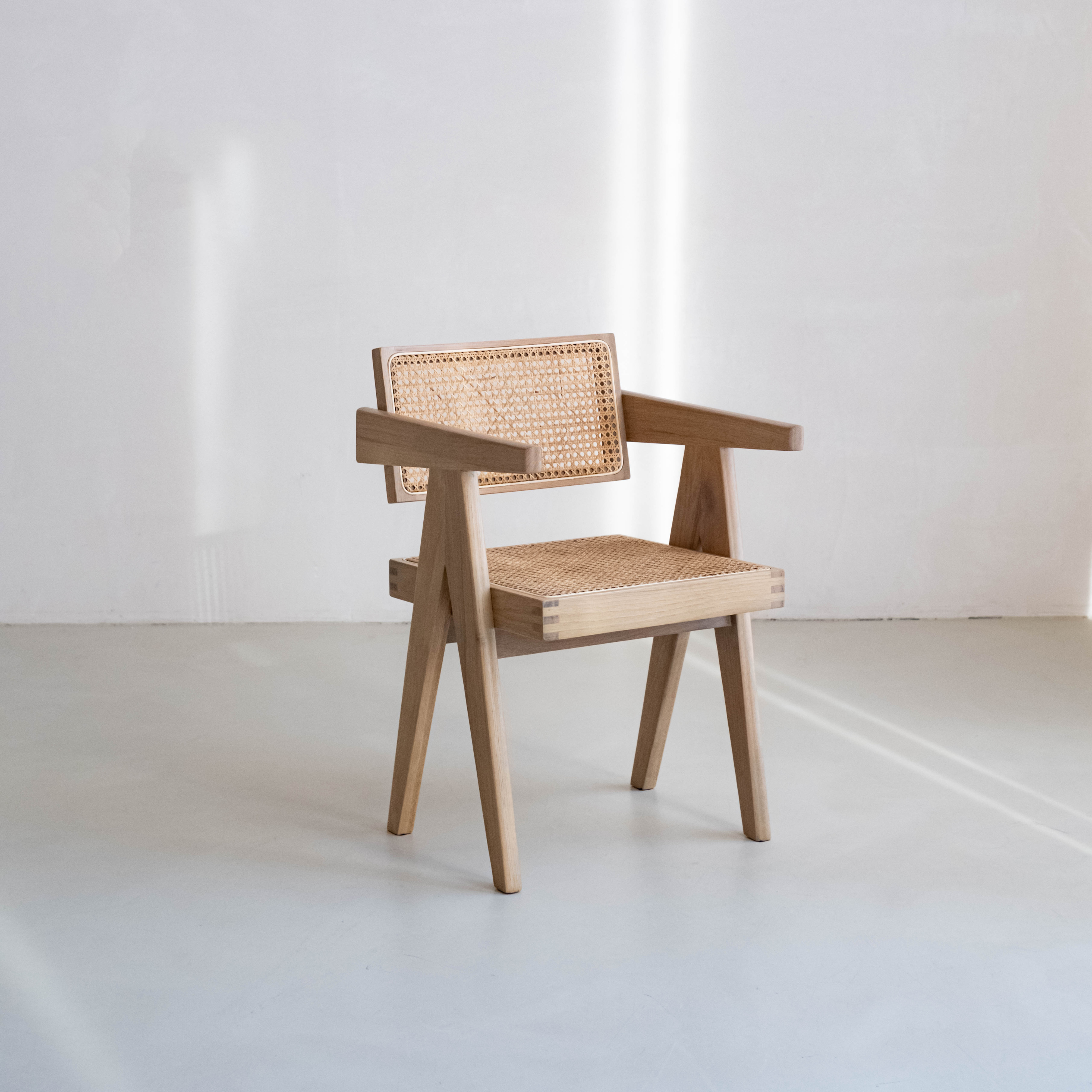 Rotan eetkamerstoel Pierre - Naturel eiken