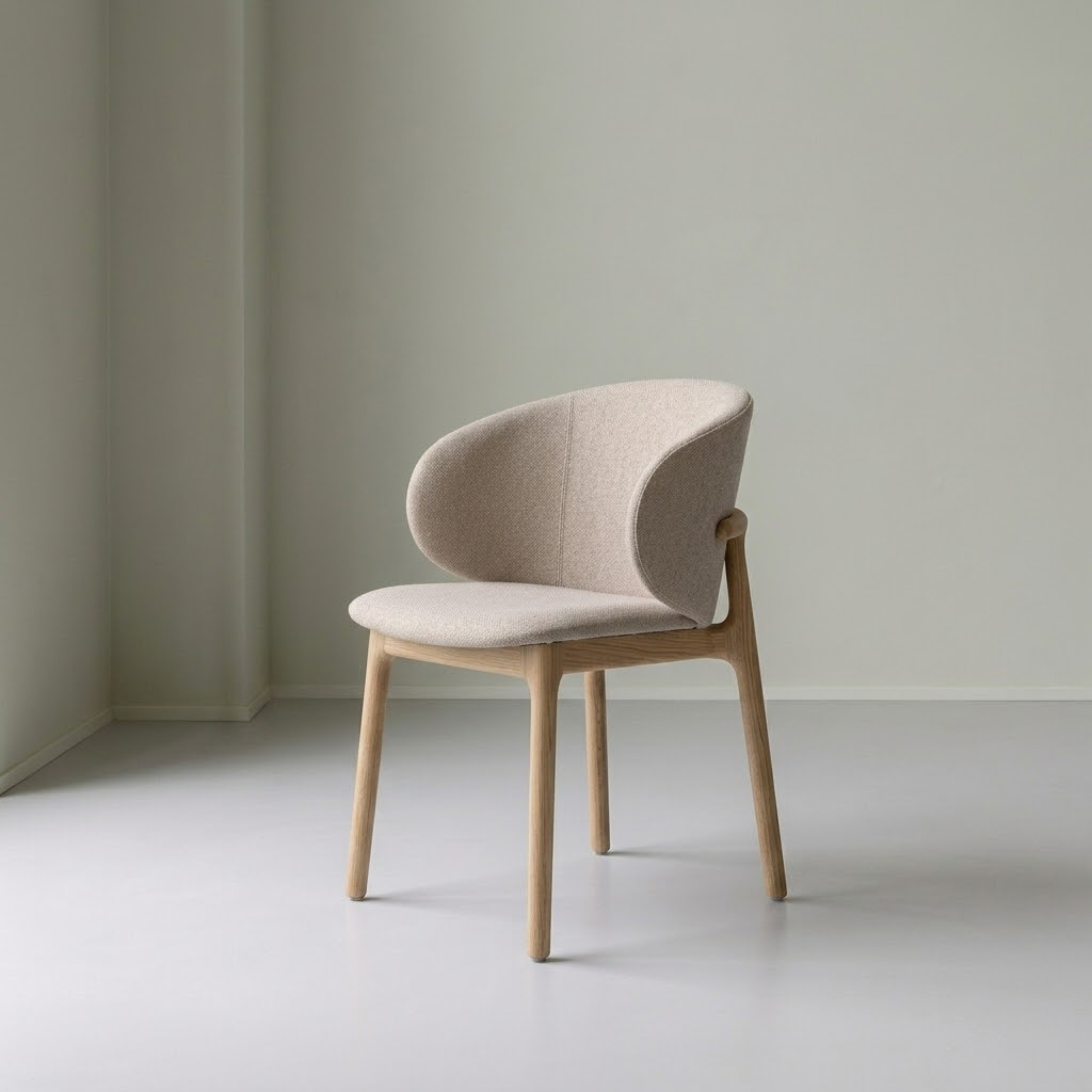 Ella Upholstered Dining Chair - Walnut