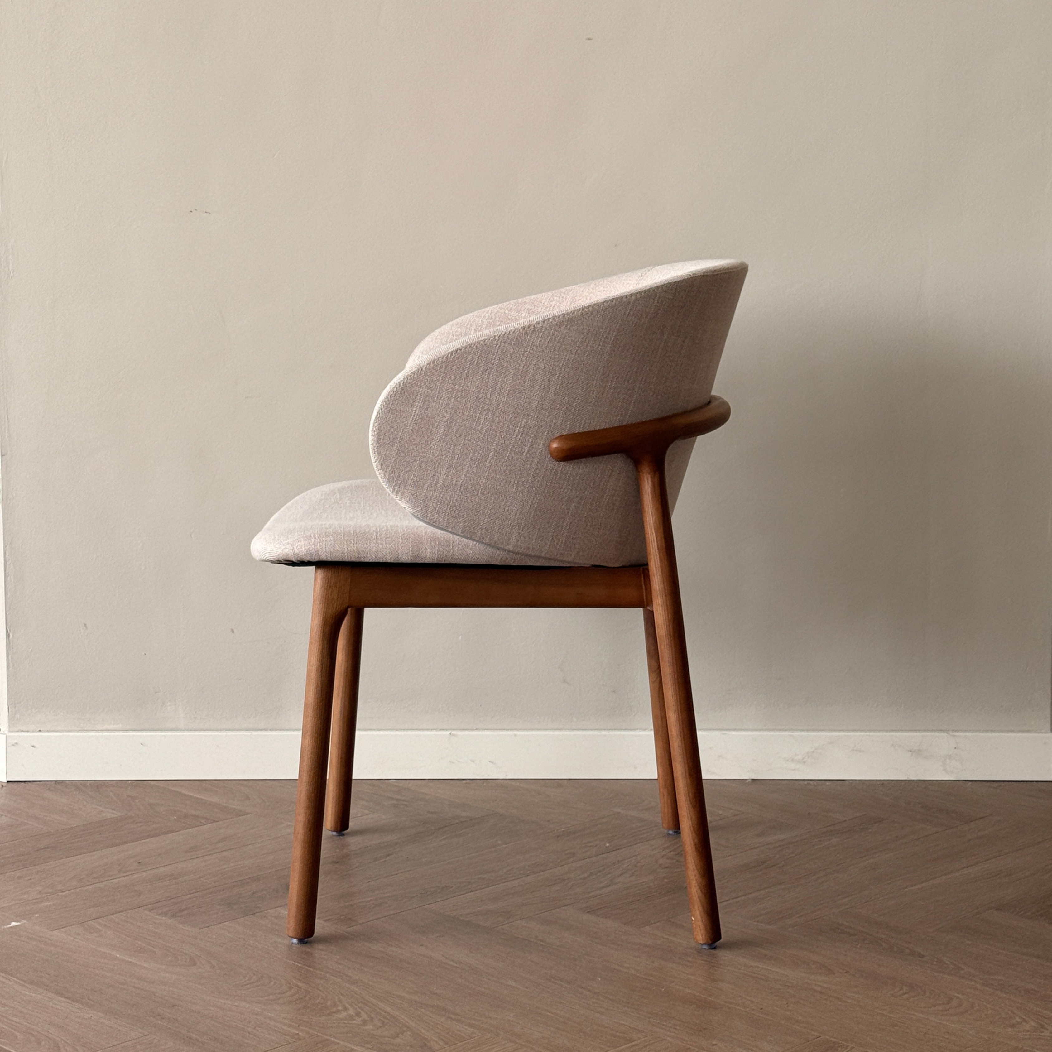 Ella Upholstered Dining Chair - Walnut