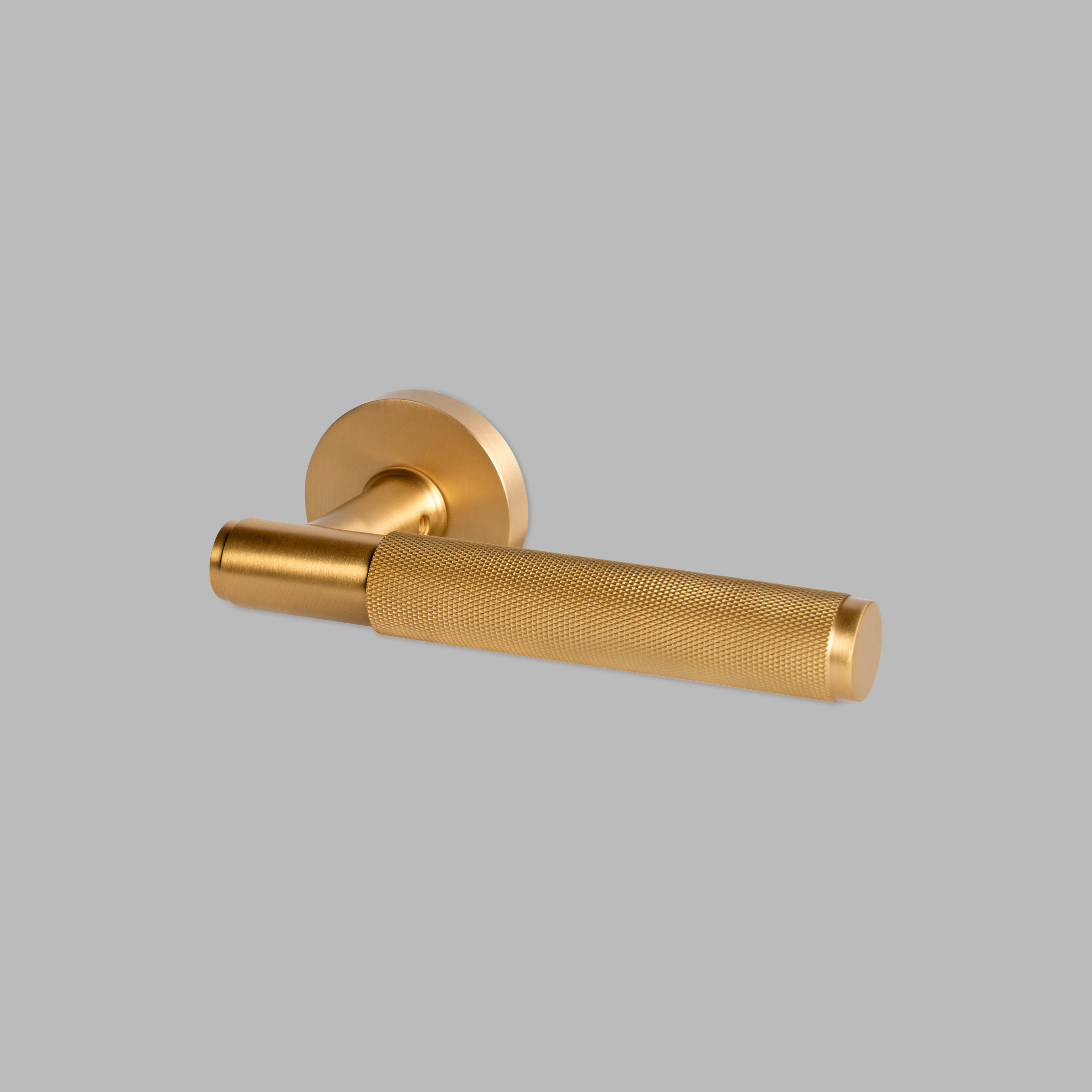 Gold Brass door handle set with lock