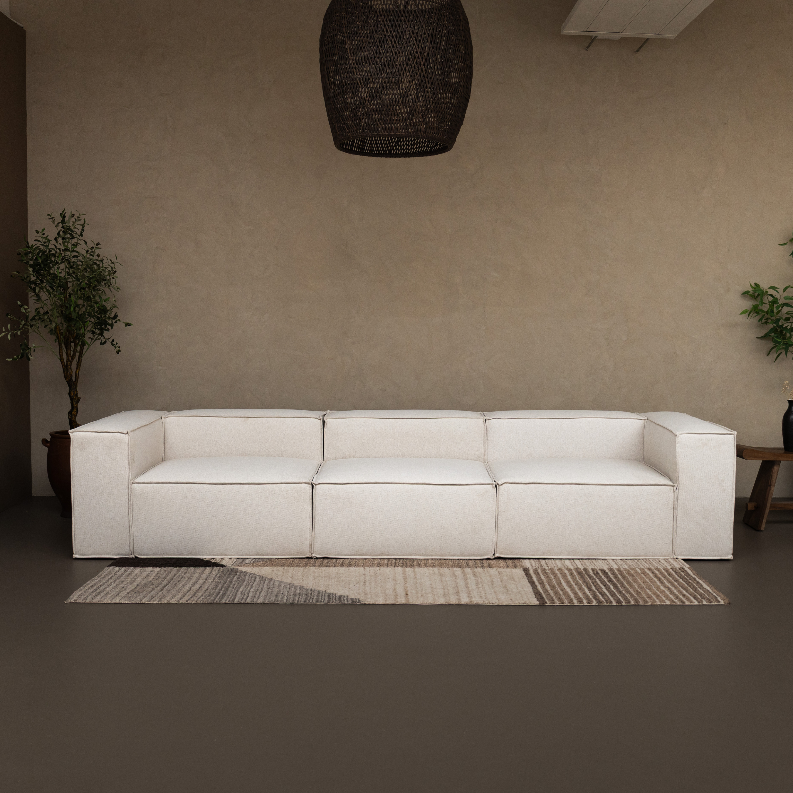 Loungebank Clay M - 3 modules diepte 120cm