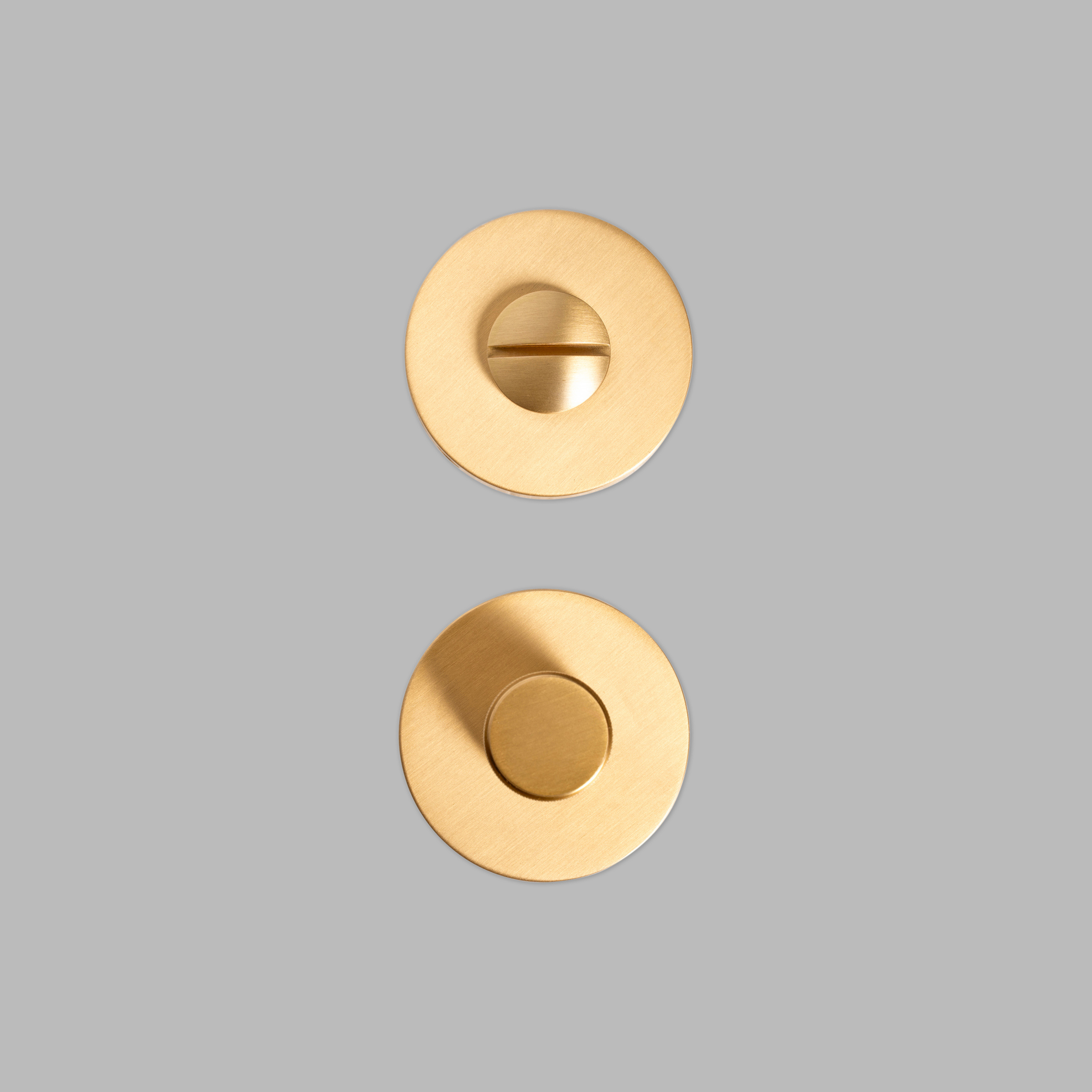 Gold Brass door handle set with lock