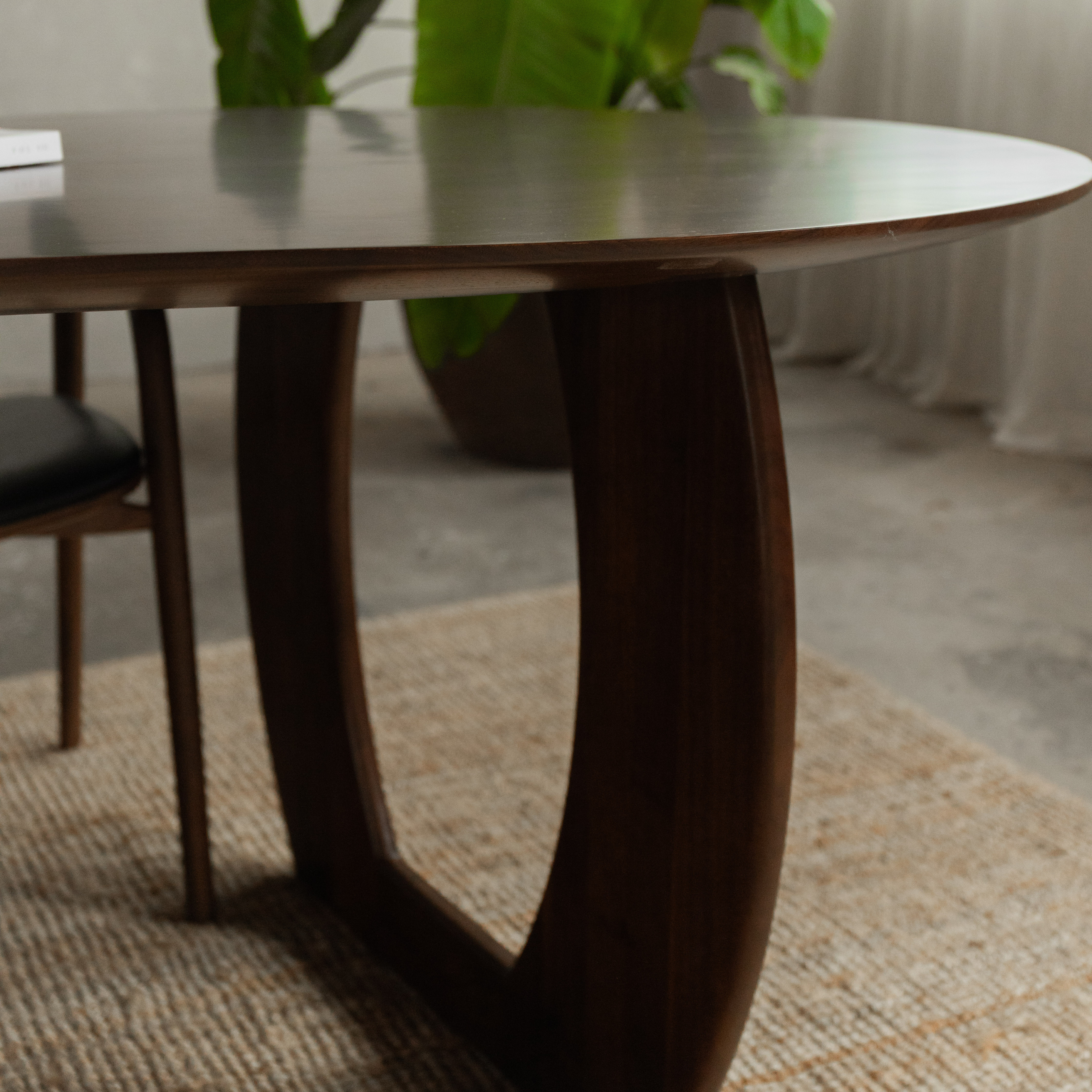 Houten organische eettafel - Halo
