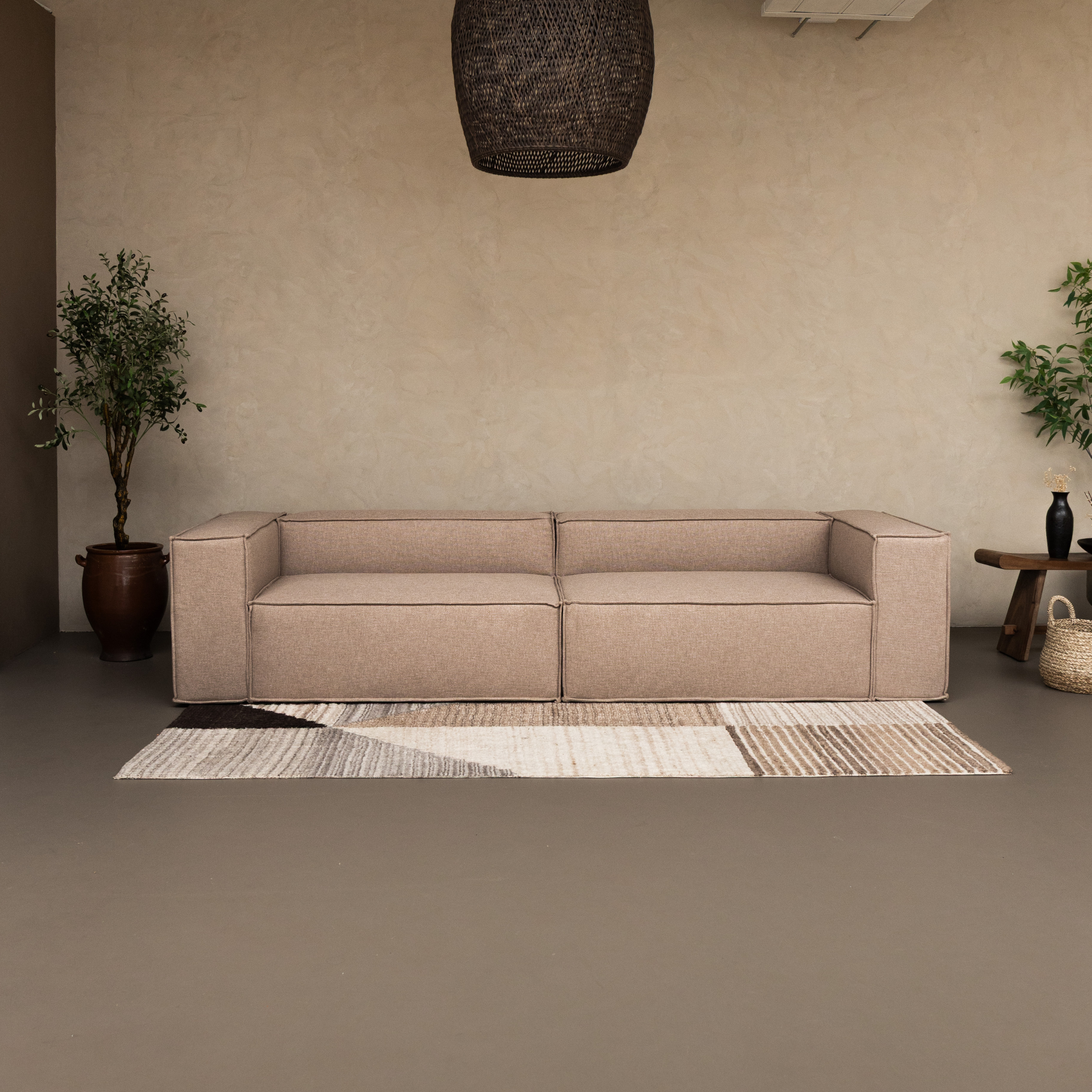 Loungebank Clay L - 2 modules diepte 120cm