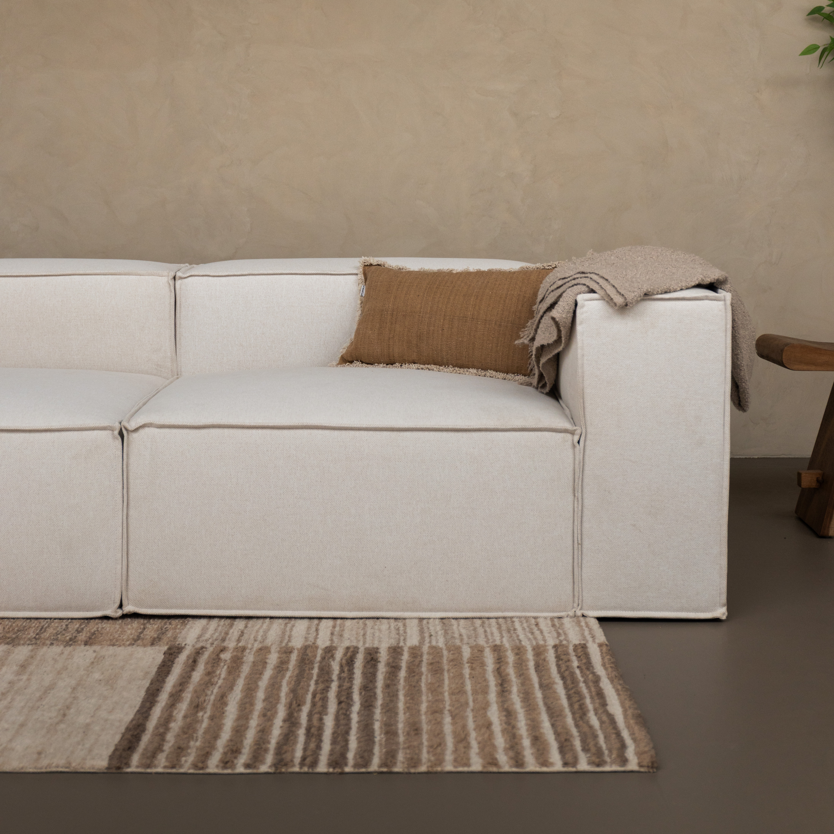 Loungebank Clay M - 3 modules diepte 120cm