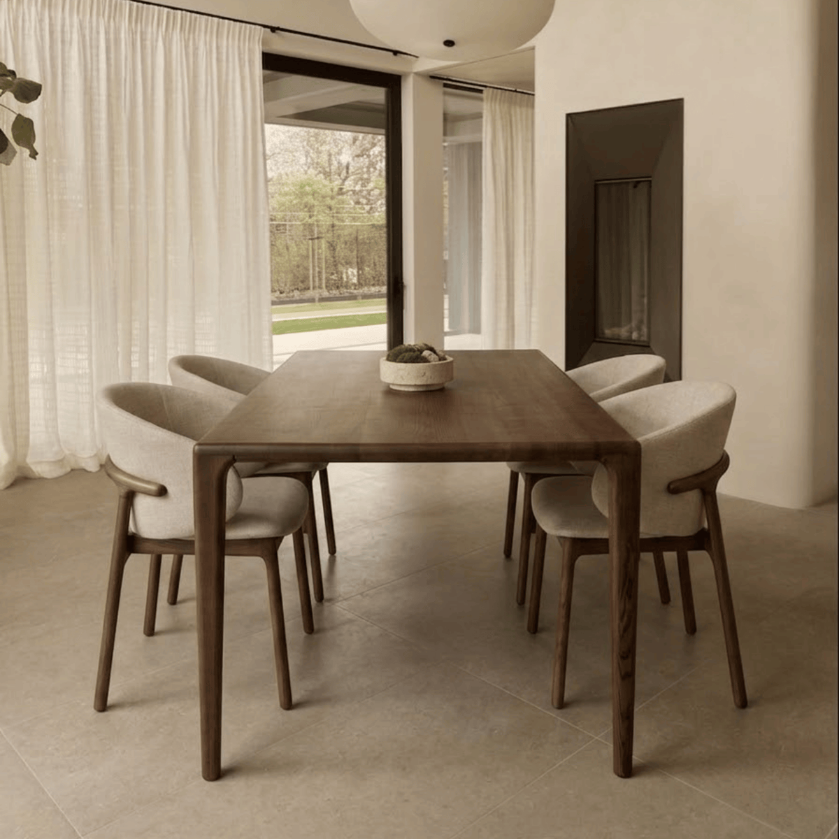 Houten rechthoekige eettafel - Mizo