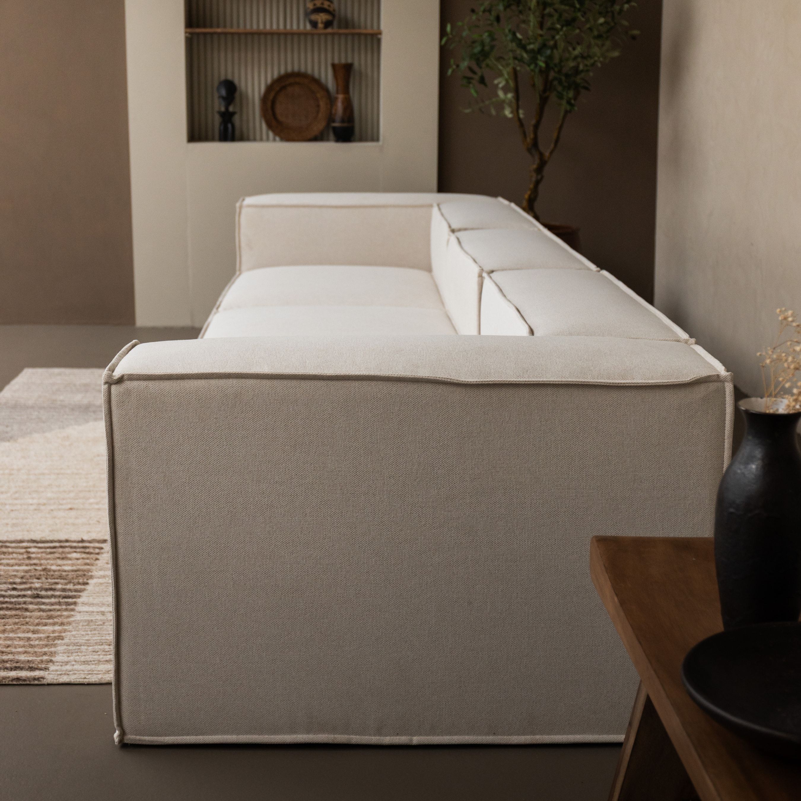 Loungebank Clay M - 3 modules diepte 120cm