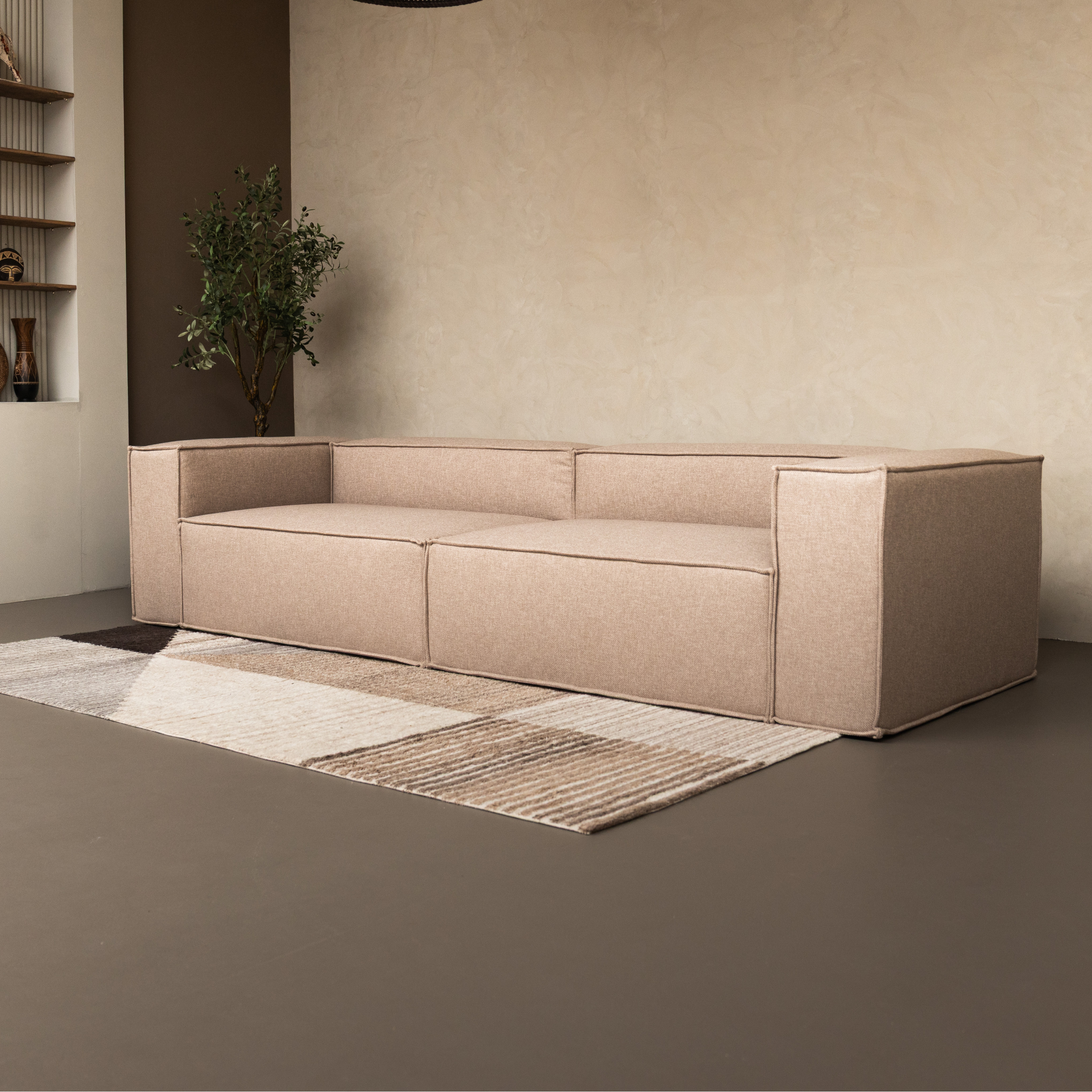 Loungebank Clay L - 2 modules diepte 120cm