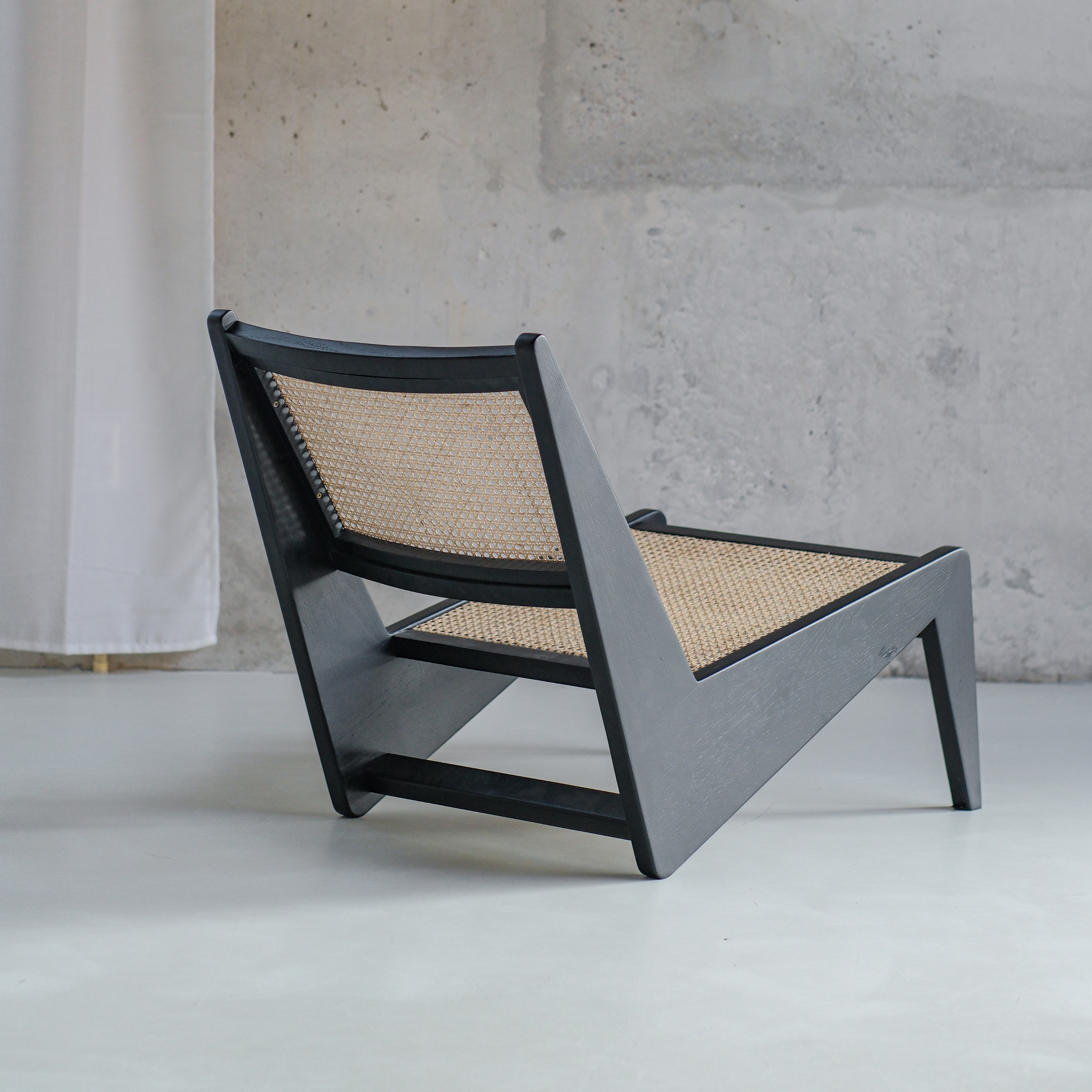 Kangaroo loungestoel - Zwart eiken