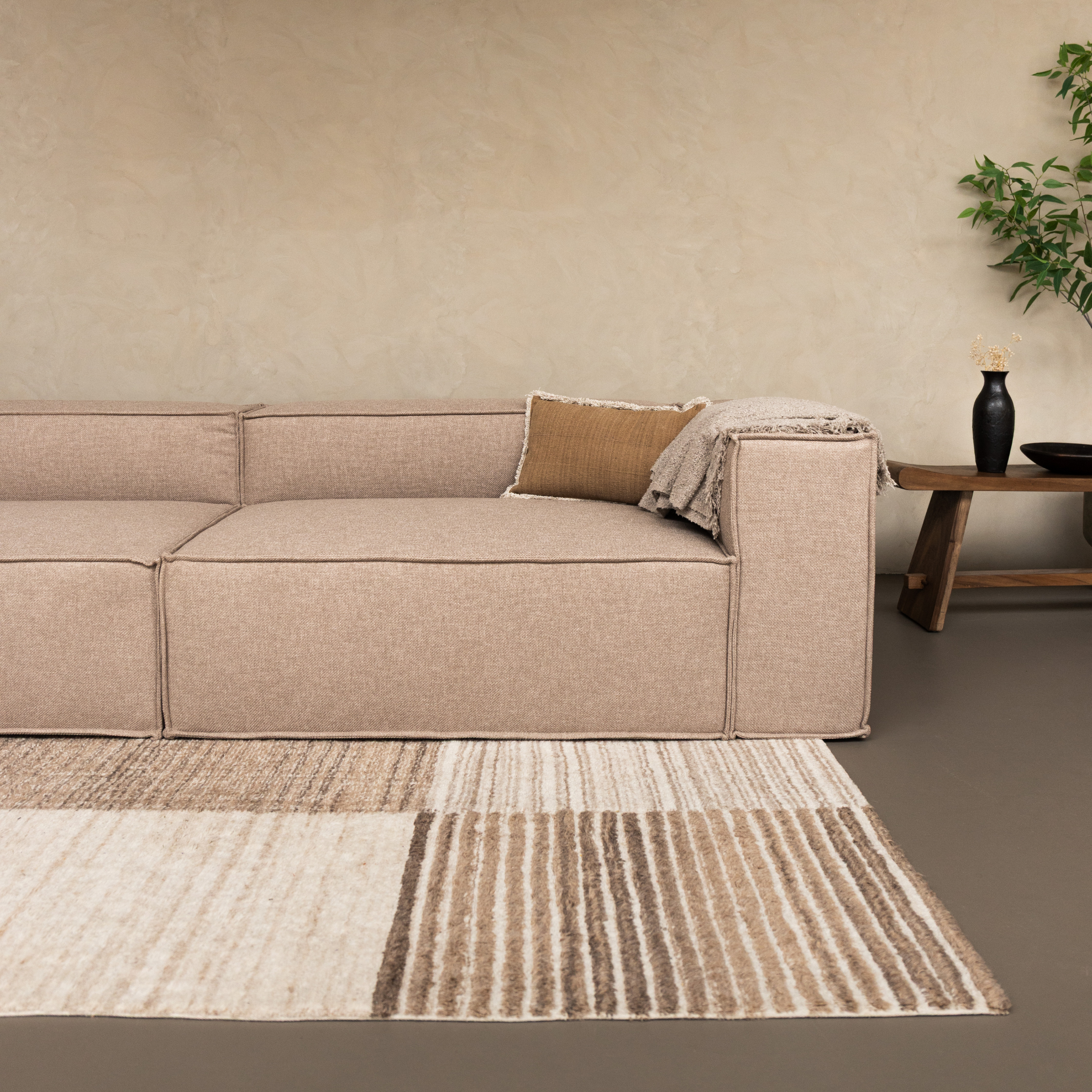 Loungebank Clay L - 2 modules diepte 120cm