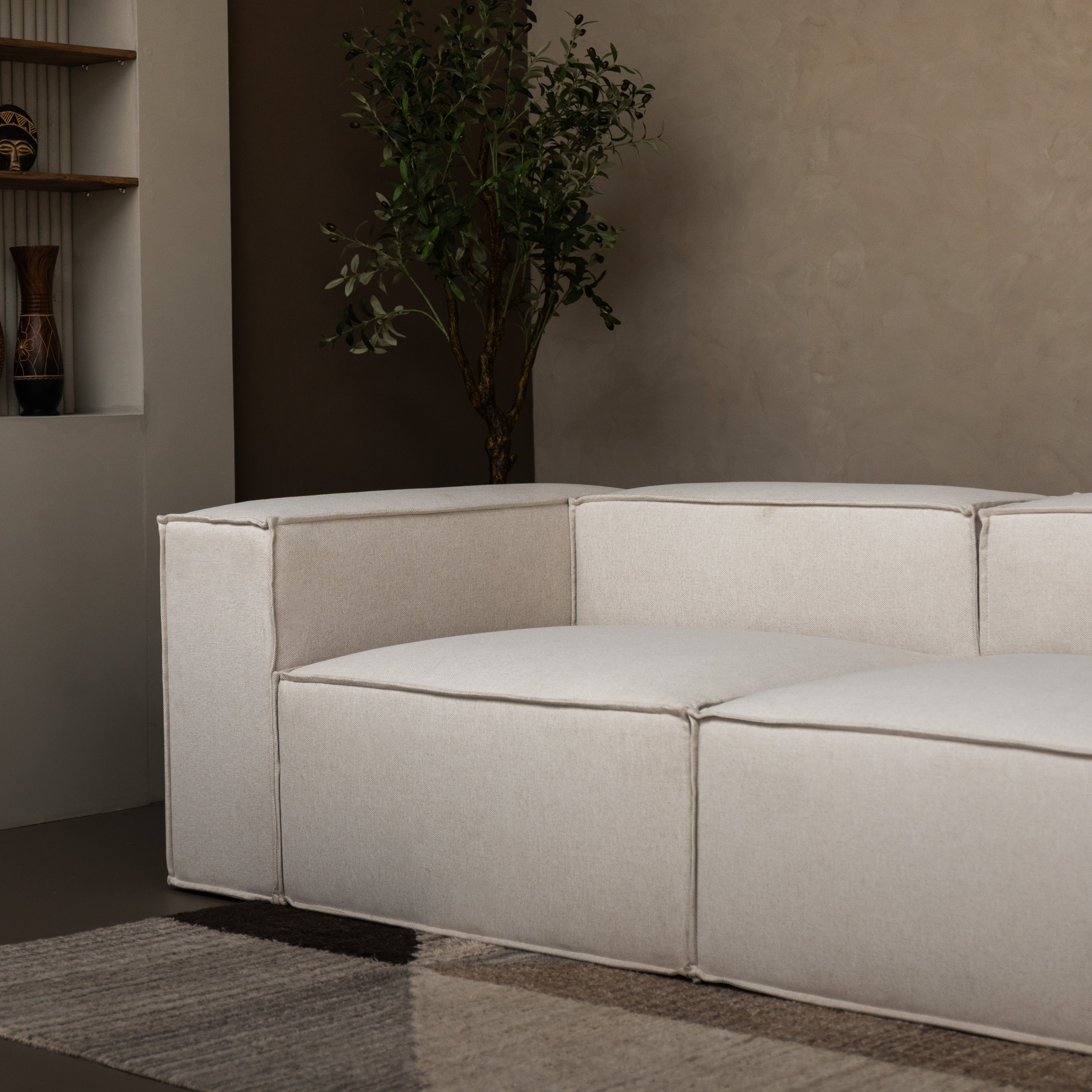 Loungebank Clay M - 3 modules diepte 120cm