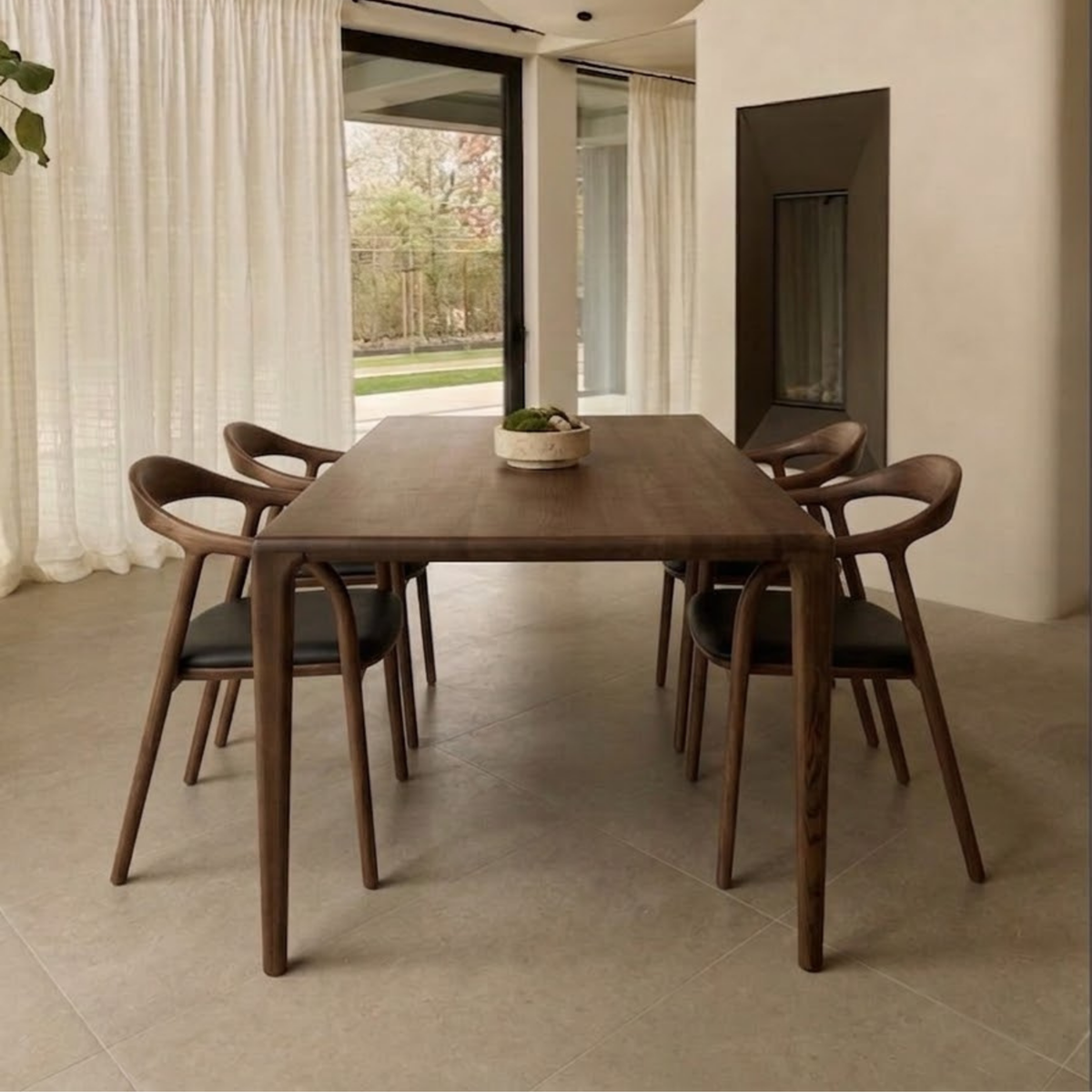 Houten rechthoekige eettafel - Mizo
