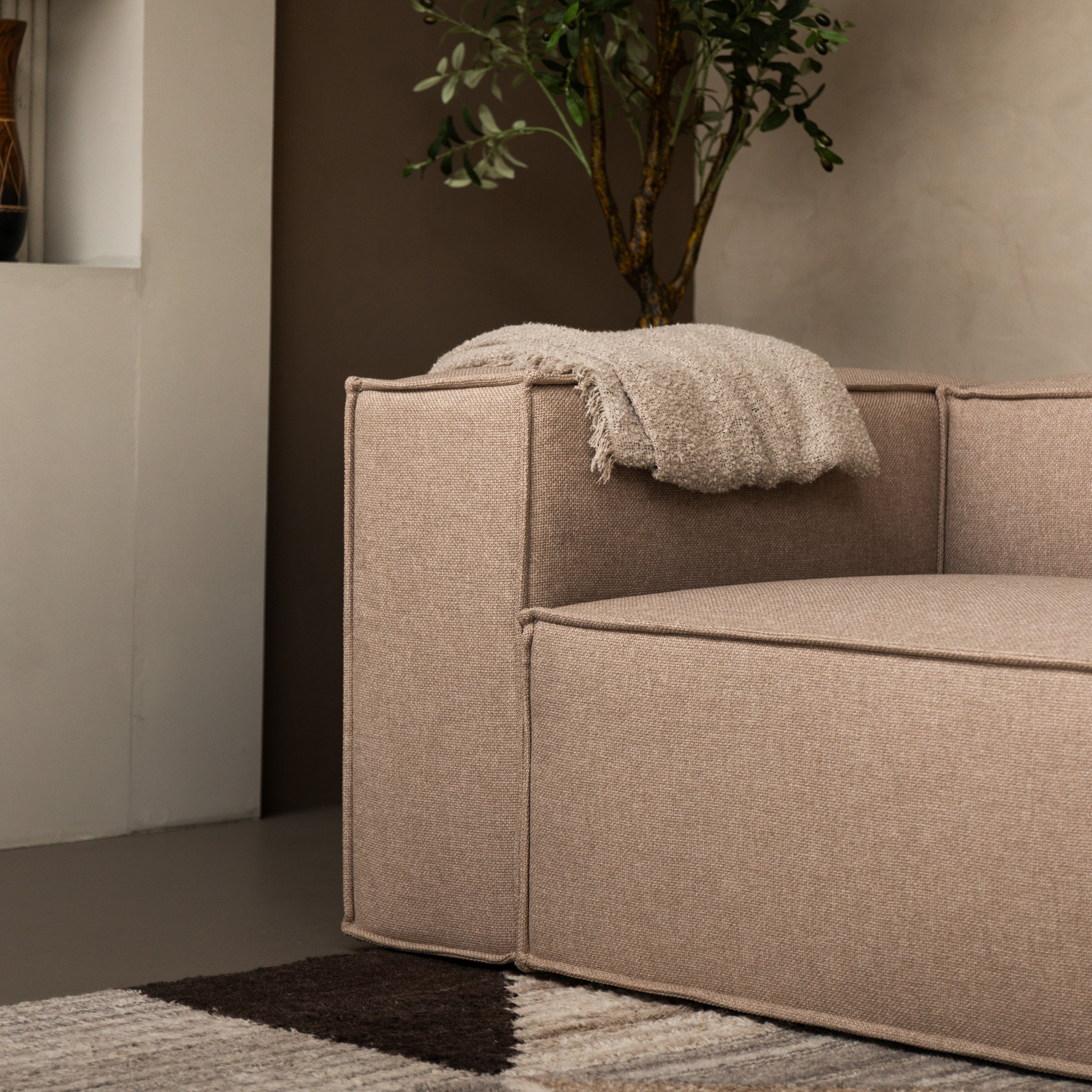 Loungebank Clay L - 2 modules diepte 120cm