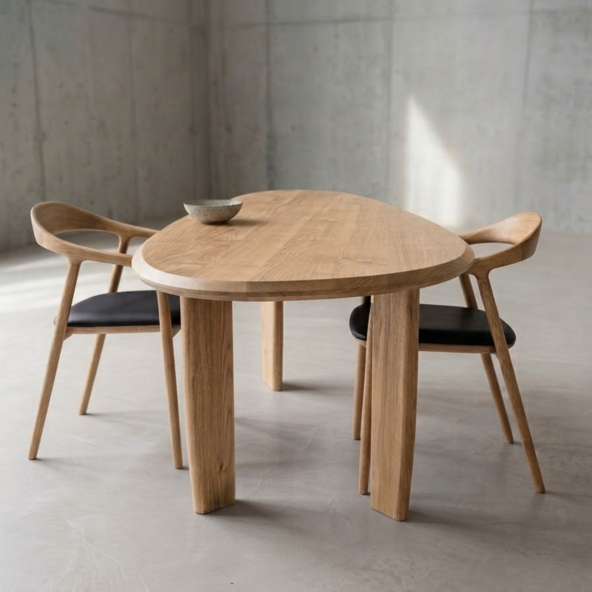 Houten organische eettafel - Tori