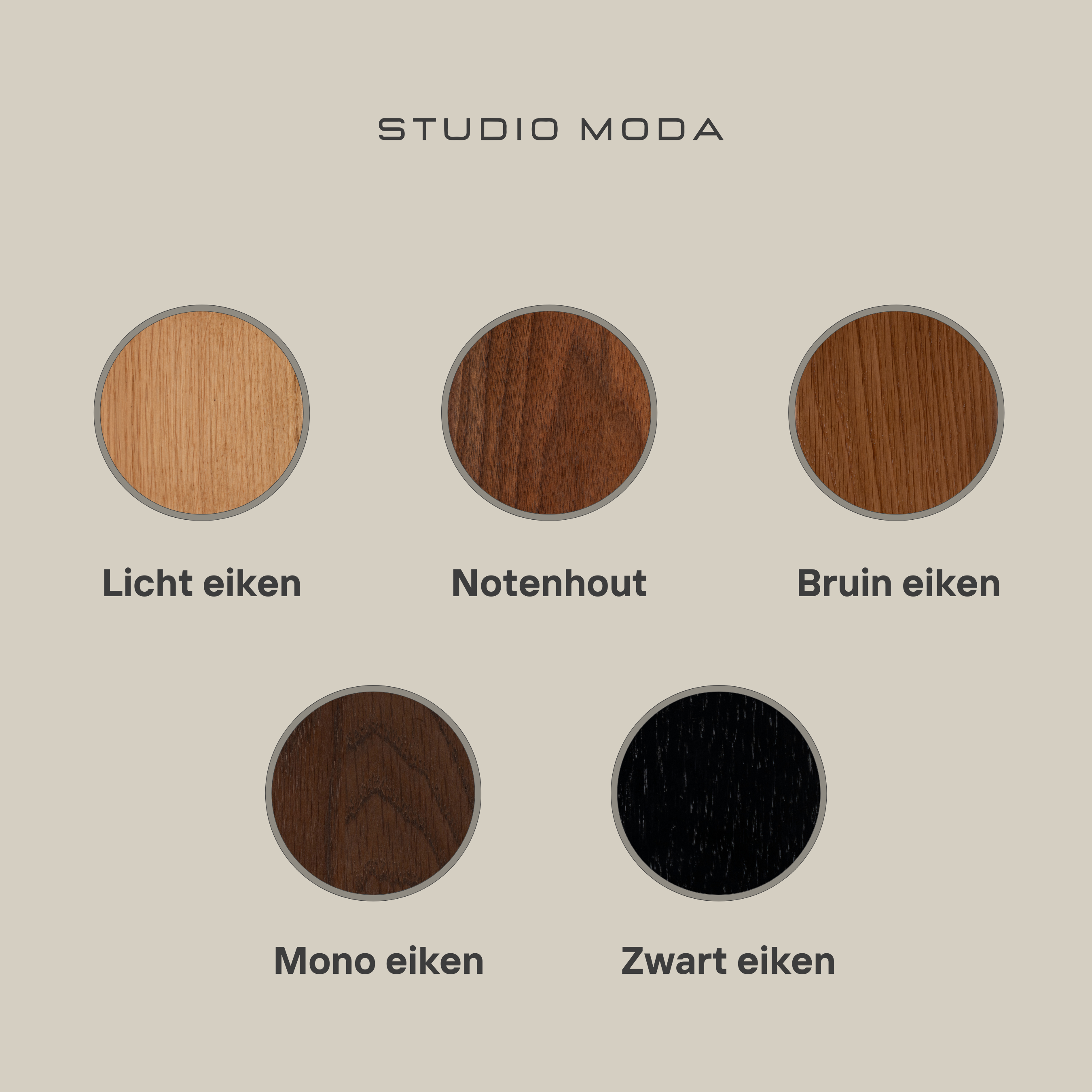 Kana eetkamerstoel beige leer - Licht eiken