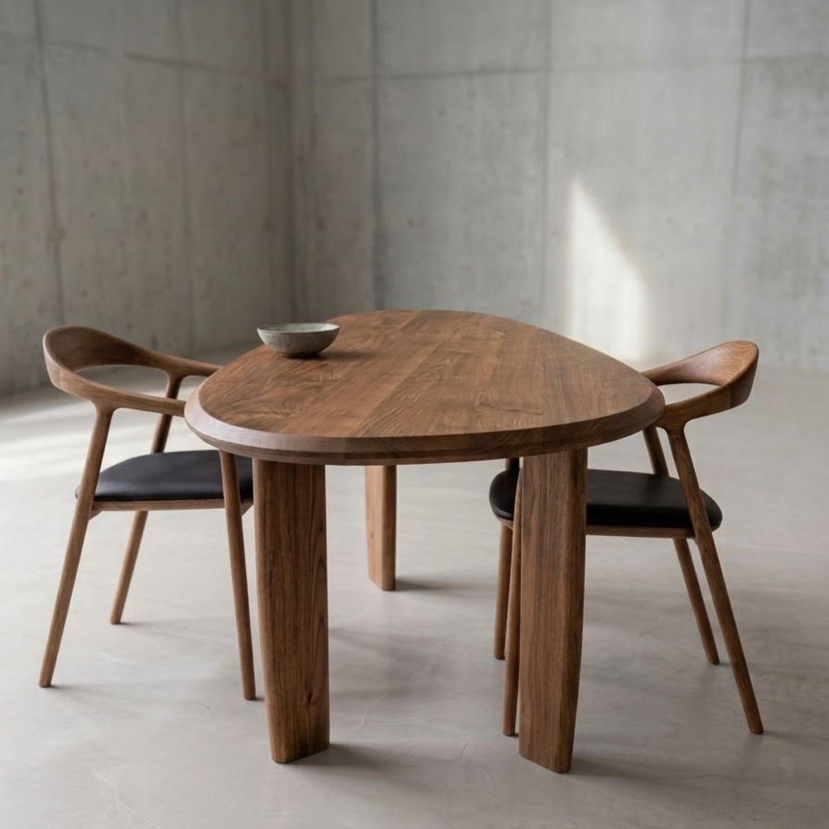 Houten organische eettafel - Tori