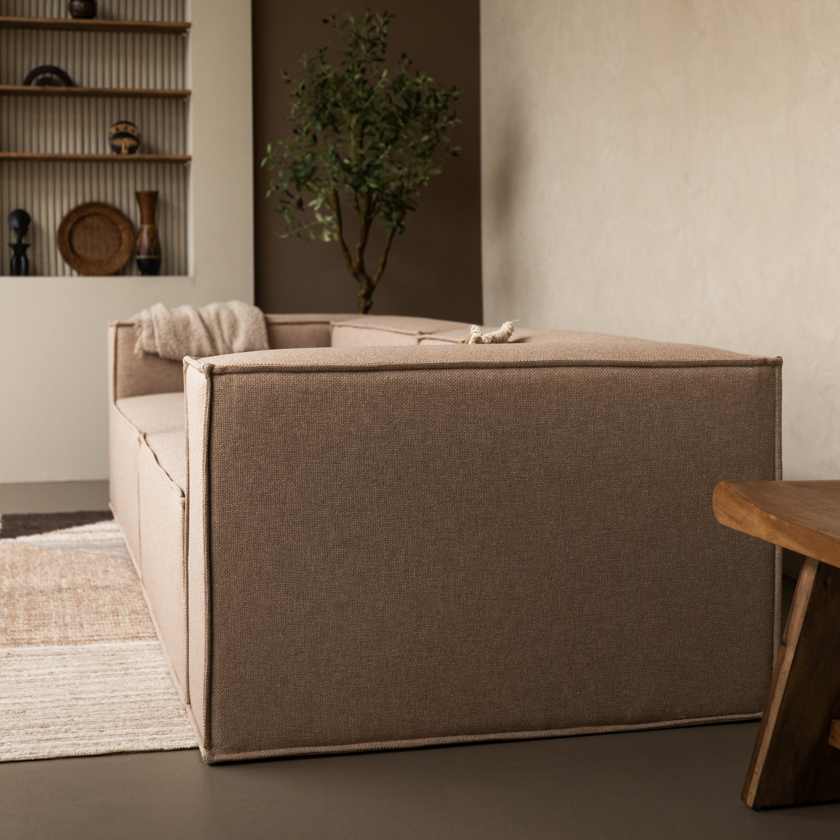 Loungebank Clay L - 2 modules diepte 120cm