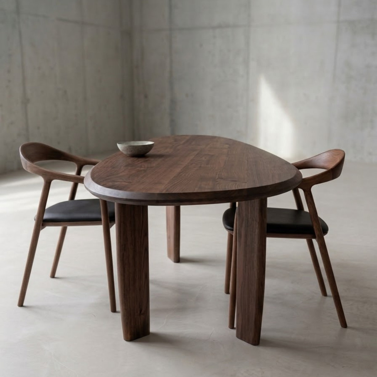 Houten organische eettafel - Tori