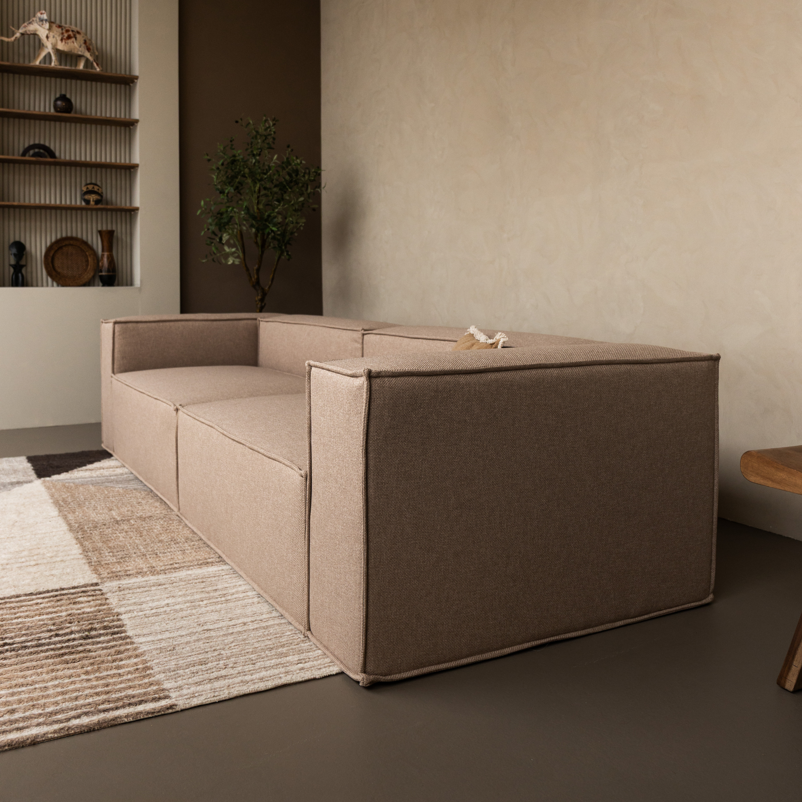 Loungebank Clay L - 2 modules diepte 120cm