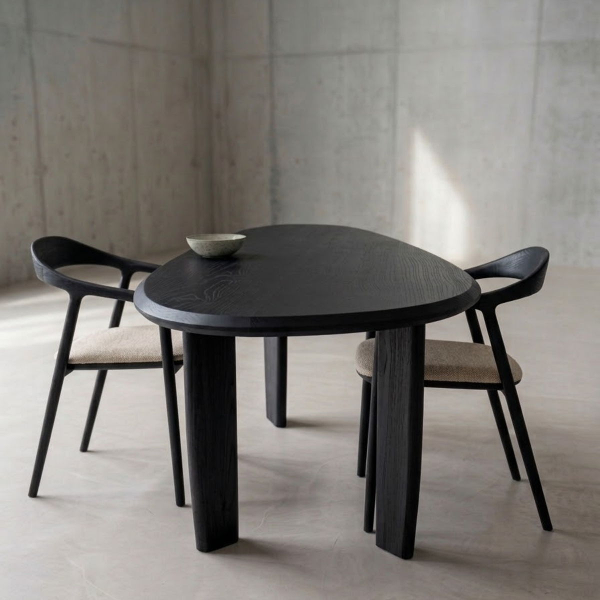 Houten organische eettafel - Tori