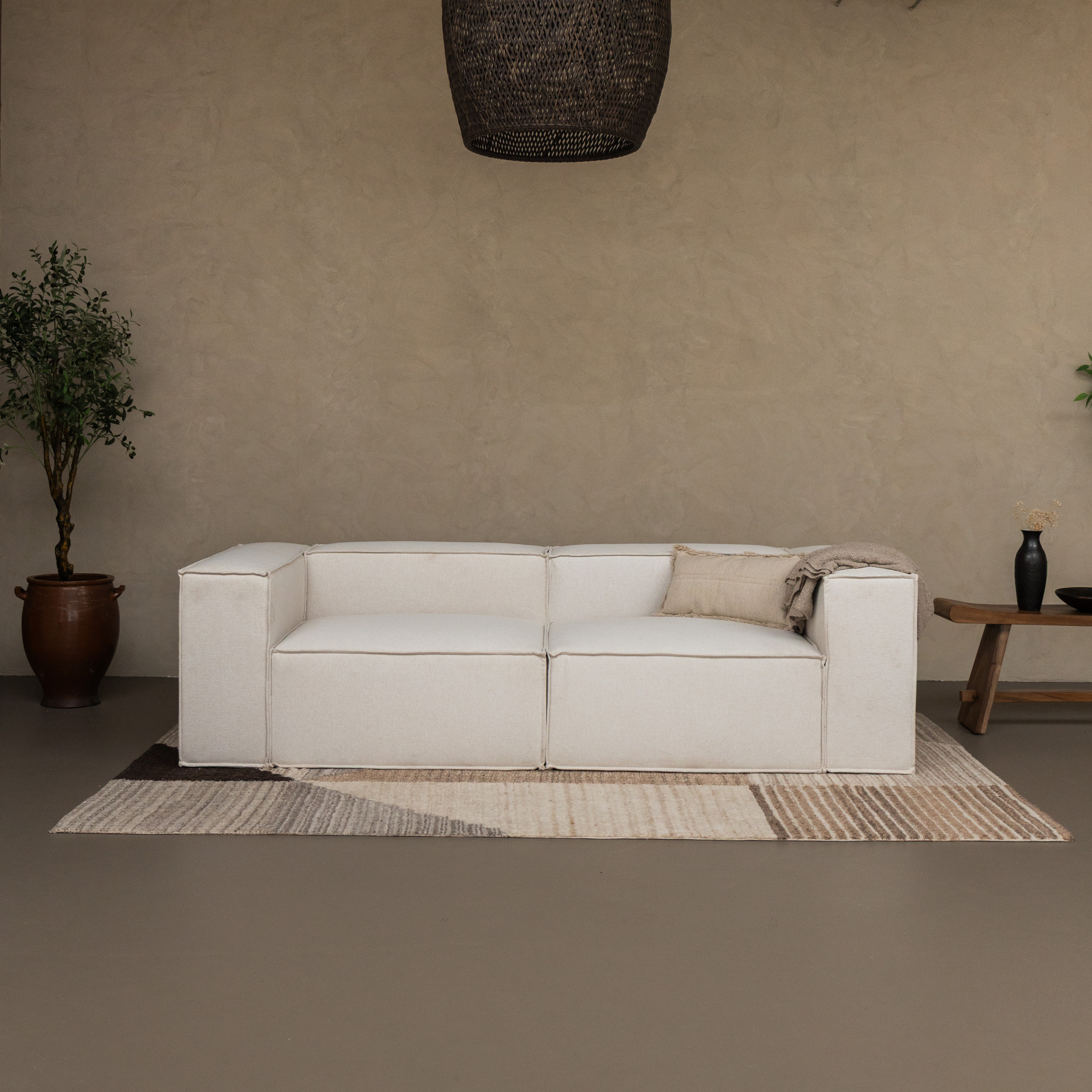 Loungebank Clay M - 2 modules diepte 120cm