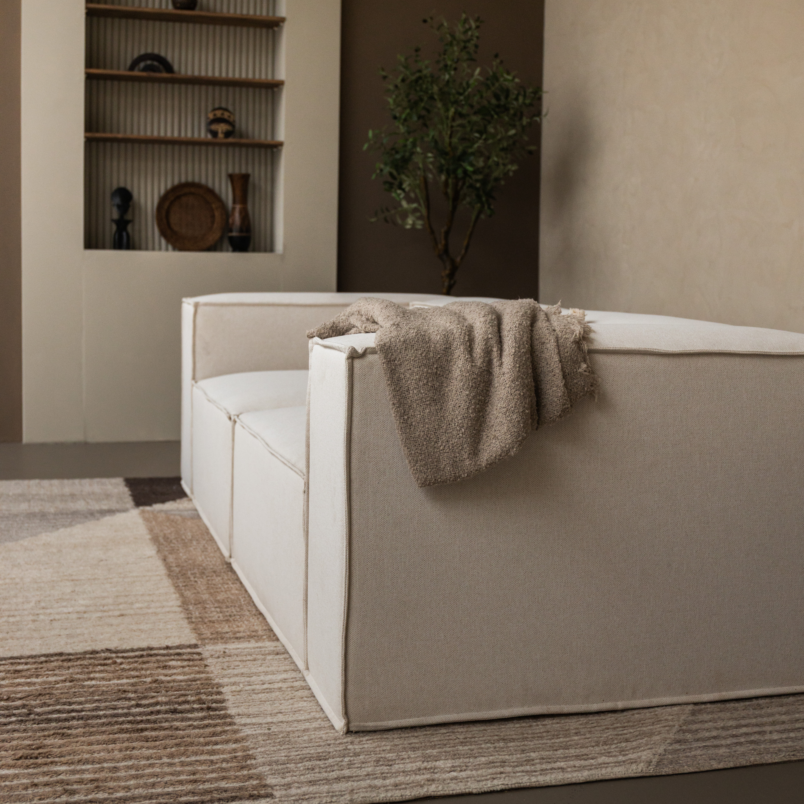 Loungebank Clay M - 2 modules diepte 120cm