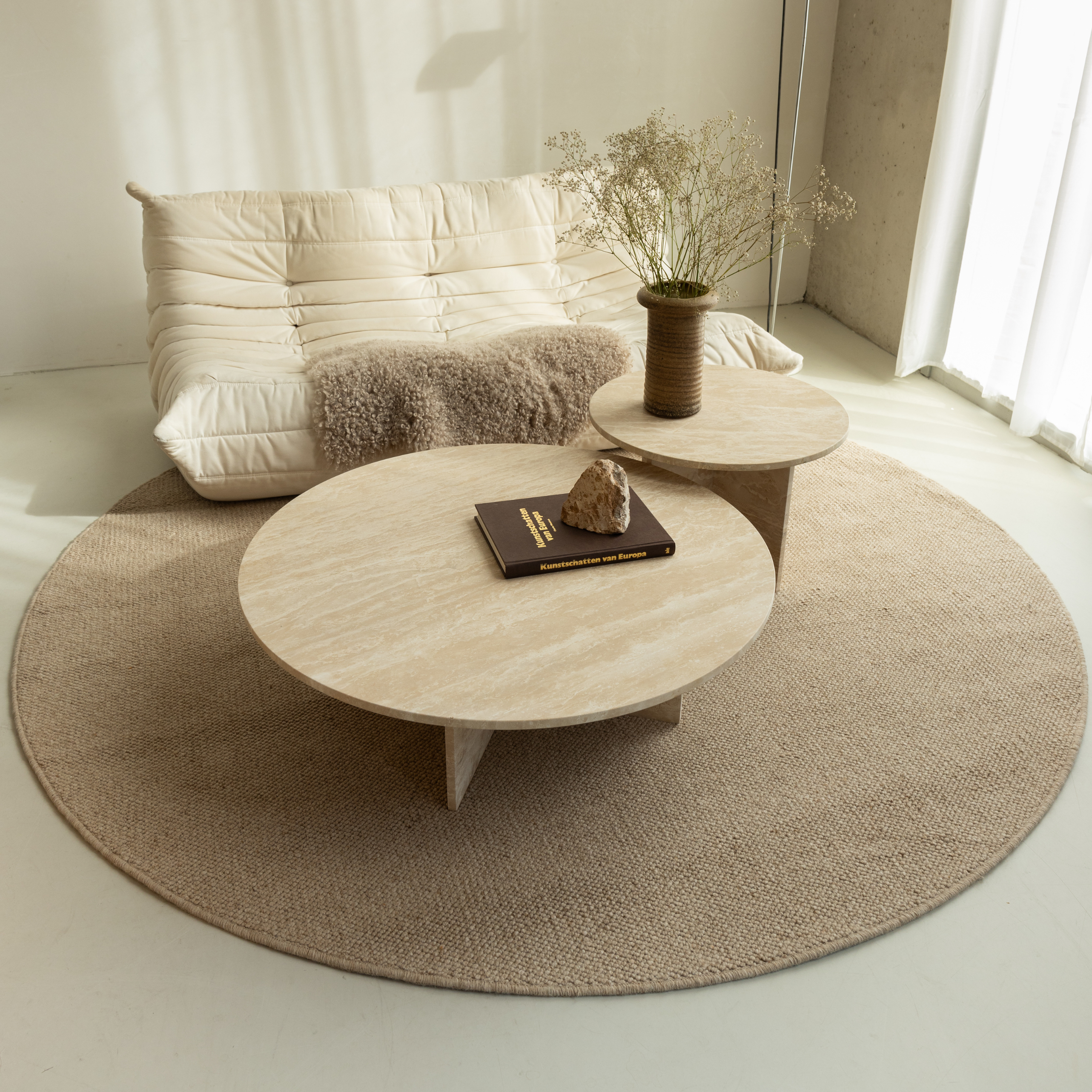 Vloerkleed rond - 100% wol