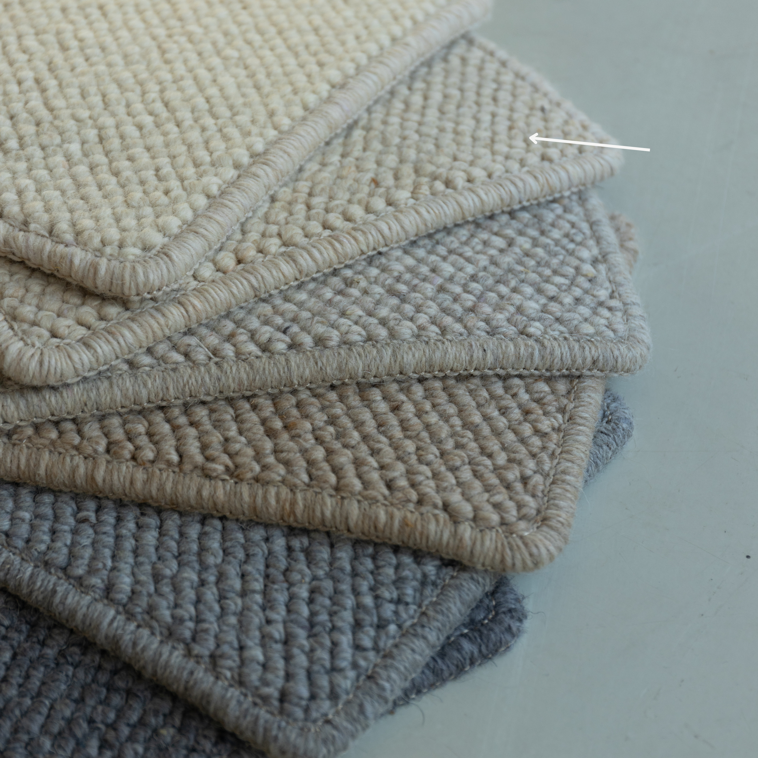 Vloerkleed rechthoekig - Ivoor kleur - 100% wol