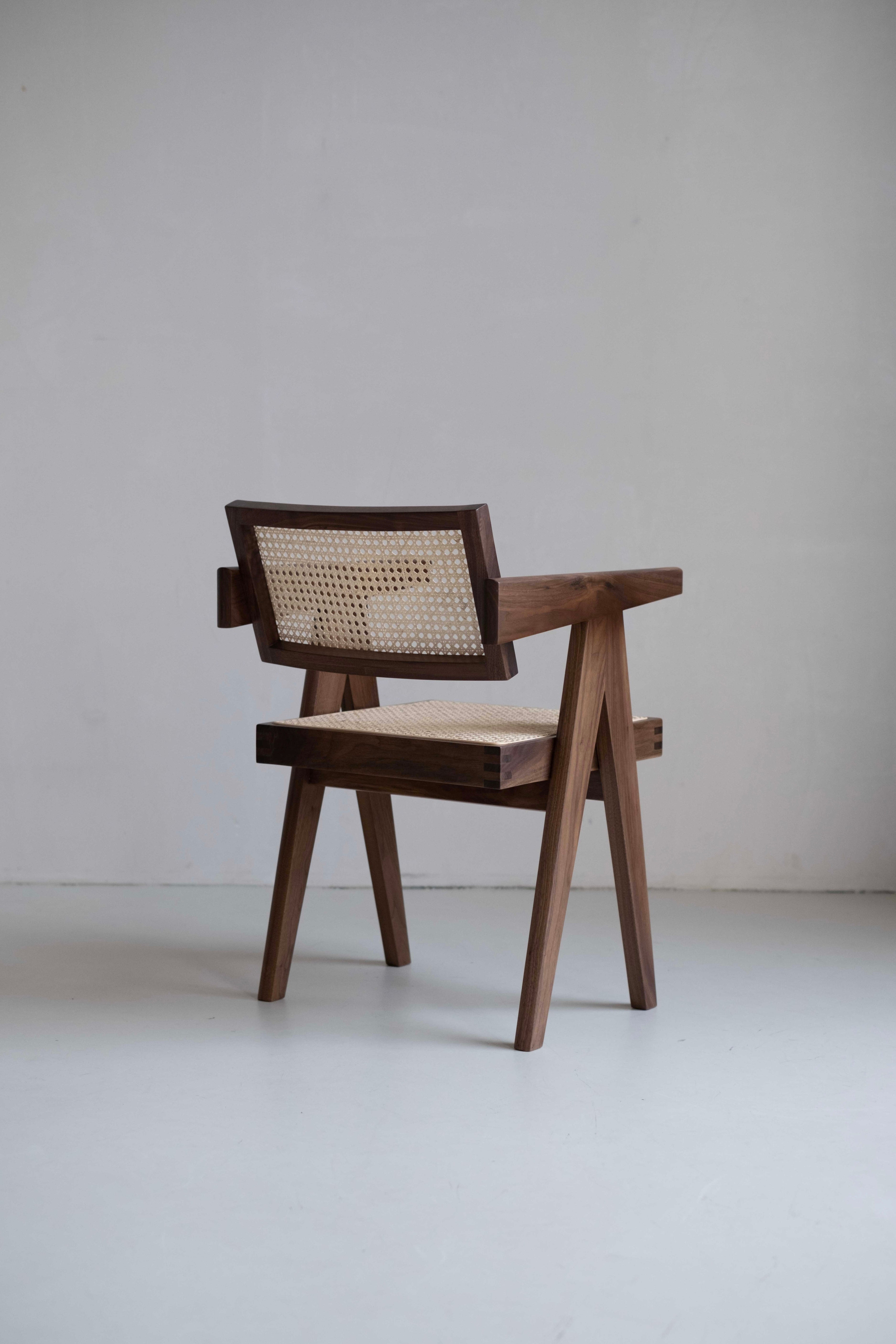 Rotan eetkamerstoel Pierre - Walnoot