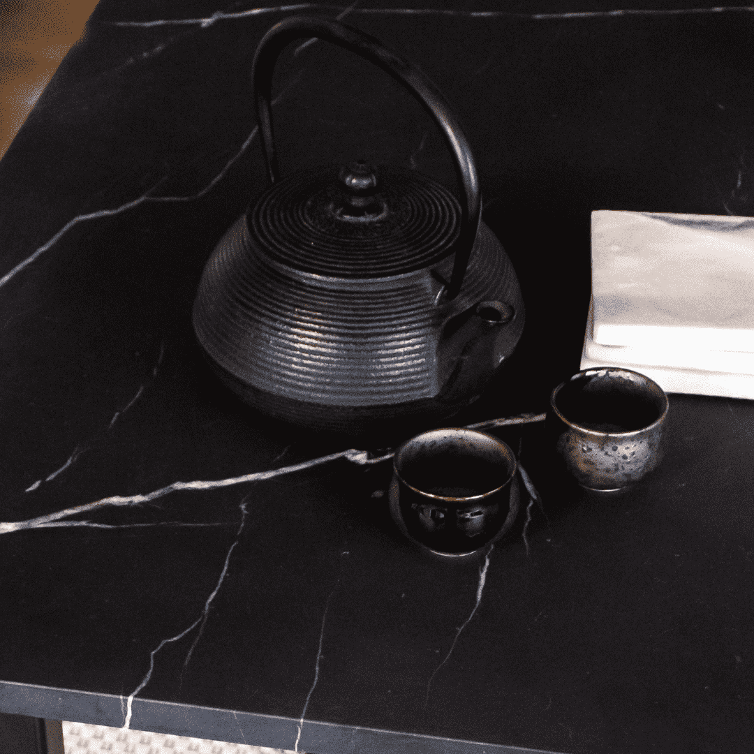 Ovale marmeren eettafel - Roman onderstel