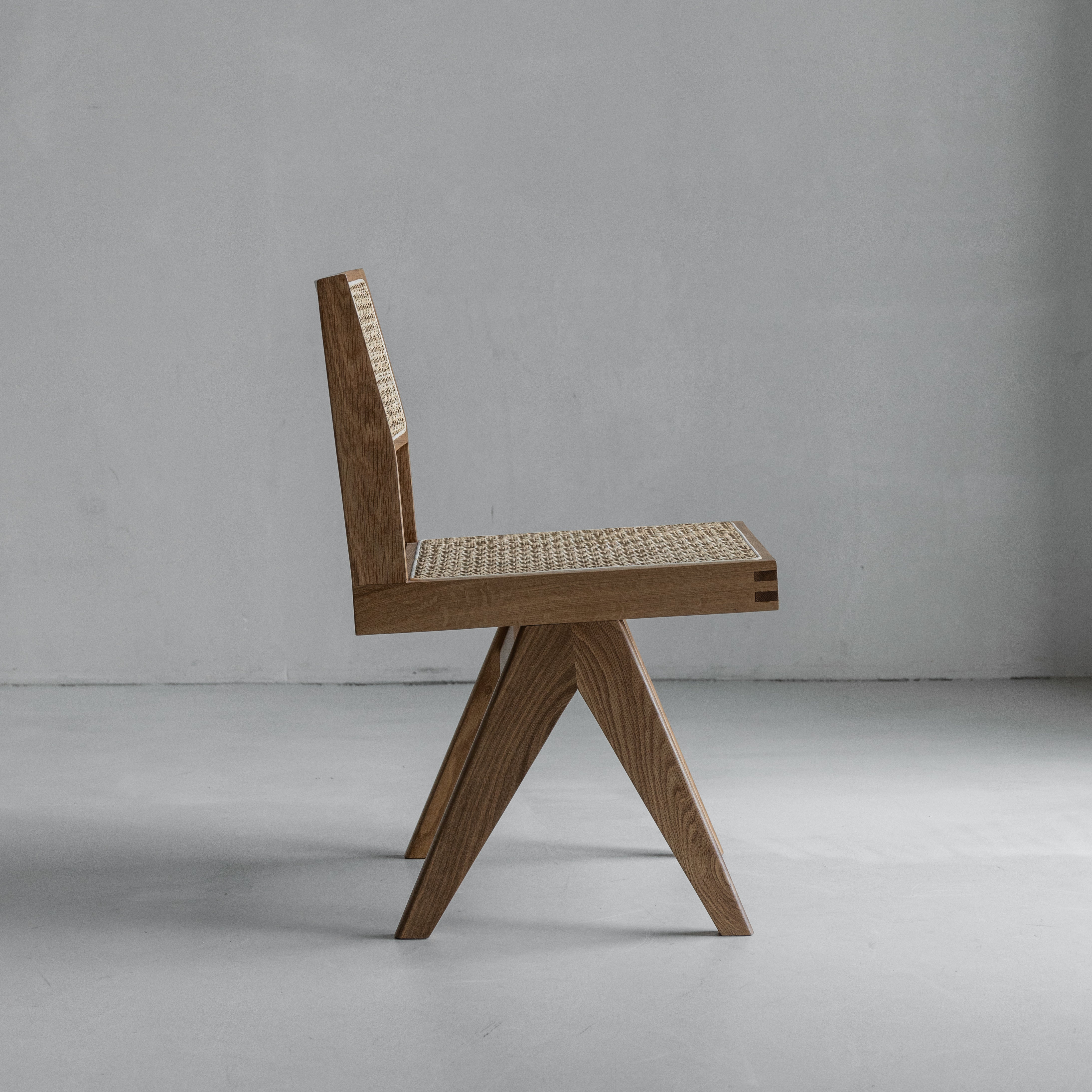 Rotan eetkamerstoel Pierre zonder armleuning - Licht eiken