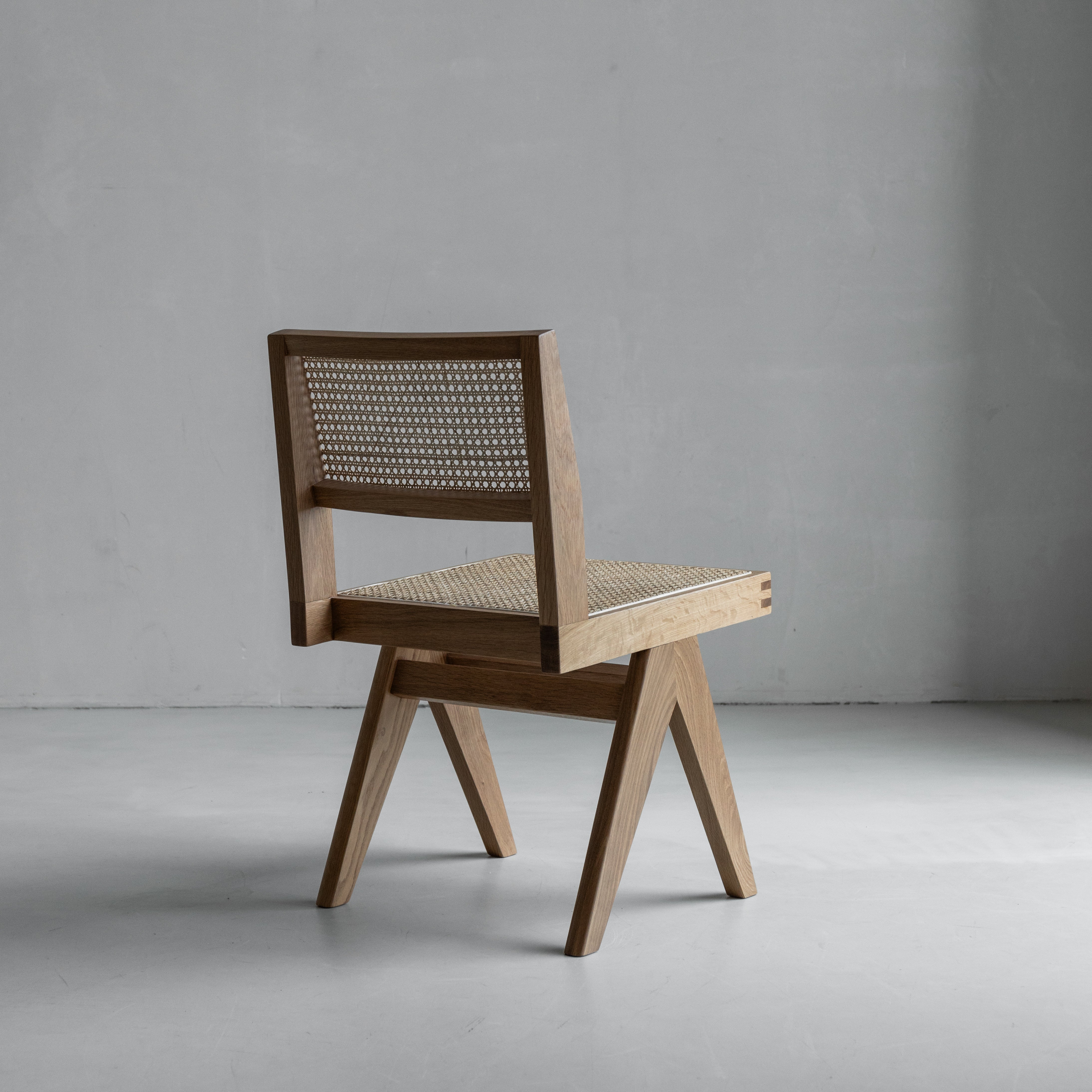 Rotan eetkamerstoel Pierre zonder armleuning - Licht eiken