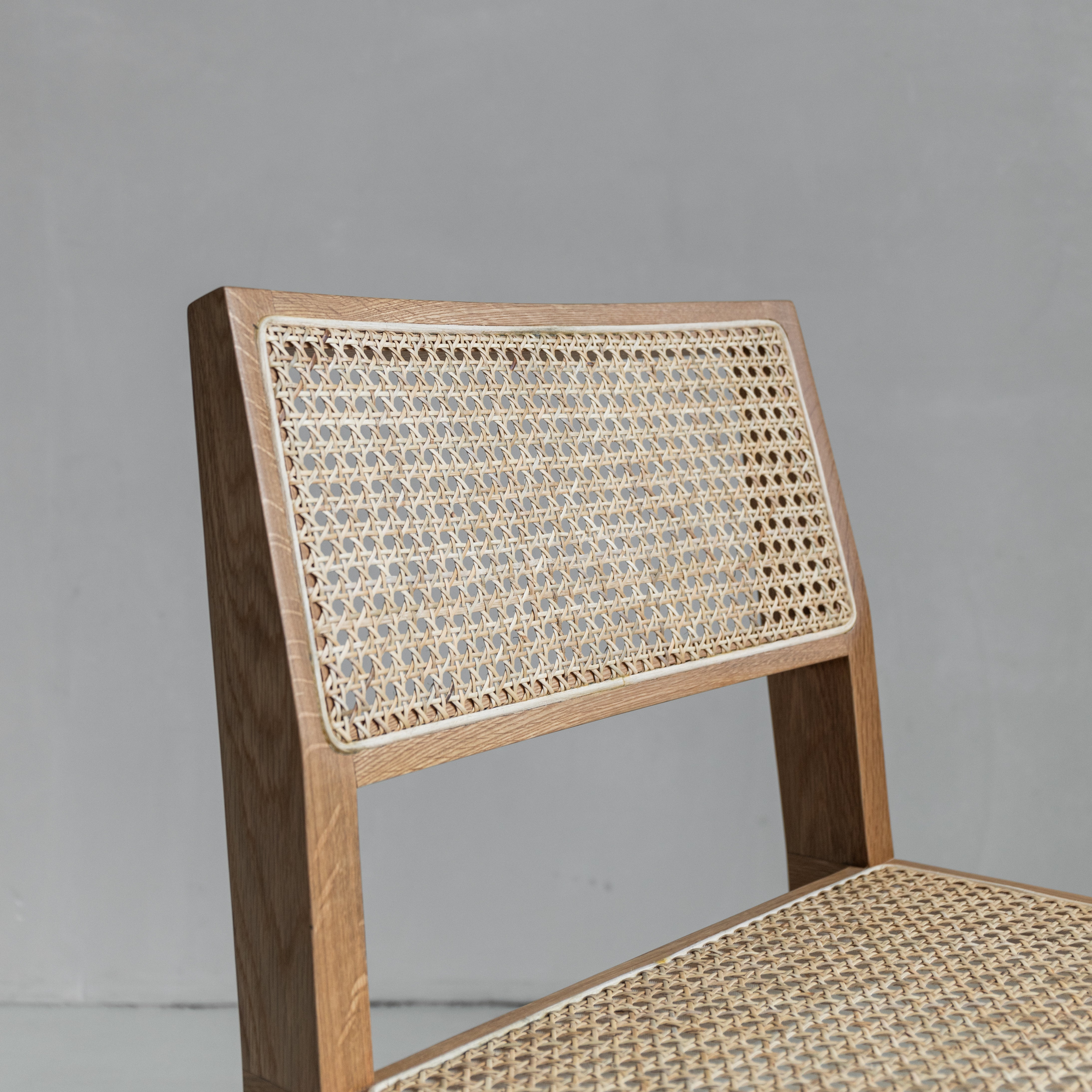 Rotan eetkamerstoel Pierre zonder armleuning - Licht eiken