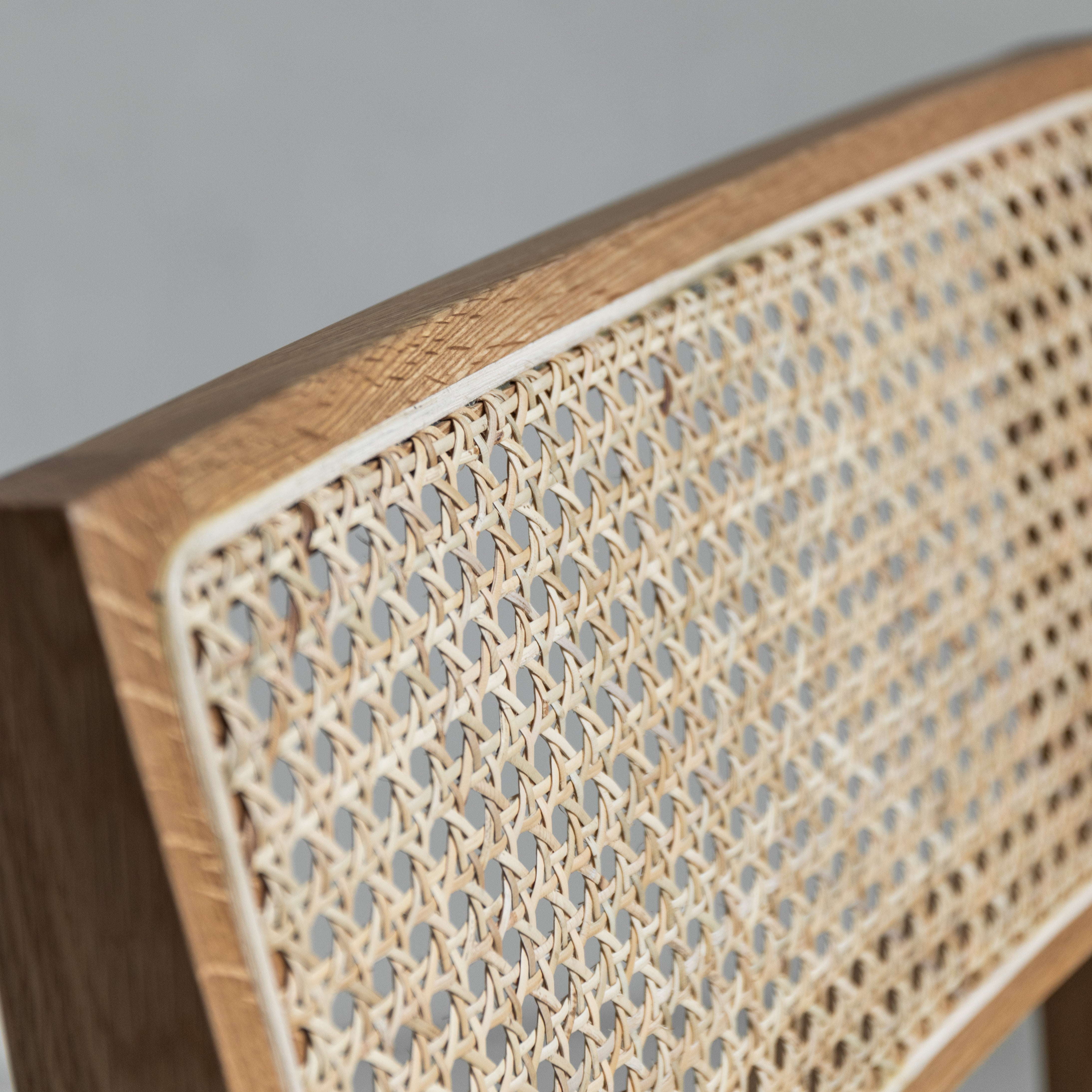 Rotan eetkamerstoel Pierre zonder armleuning - Licht eiken