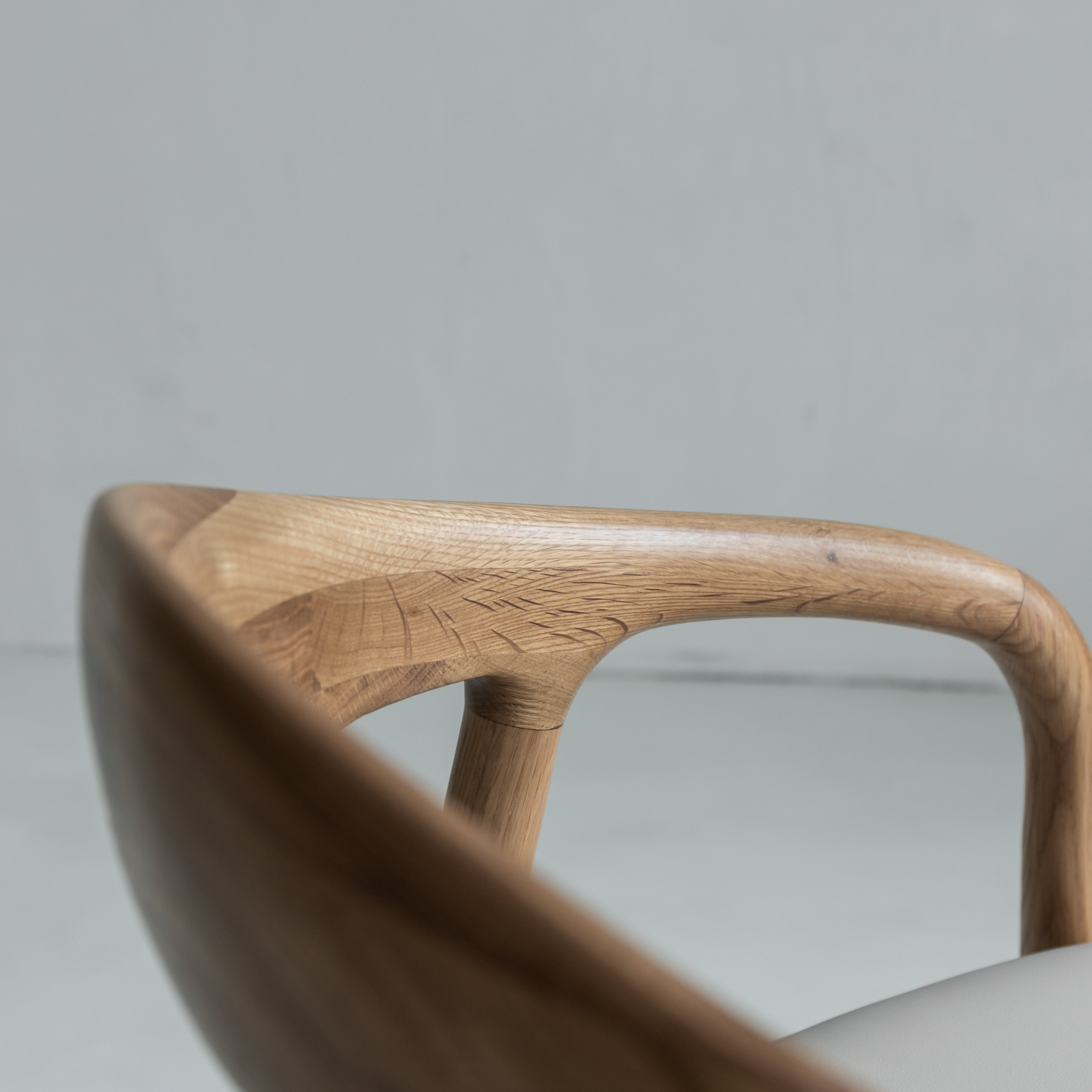Kana eetkamerstoel beige leer - Licht eiken