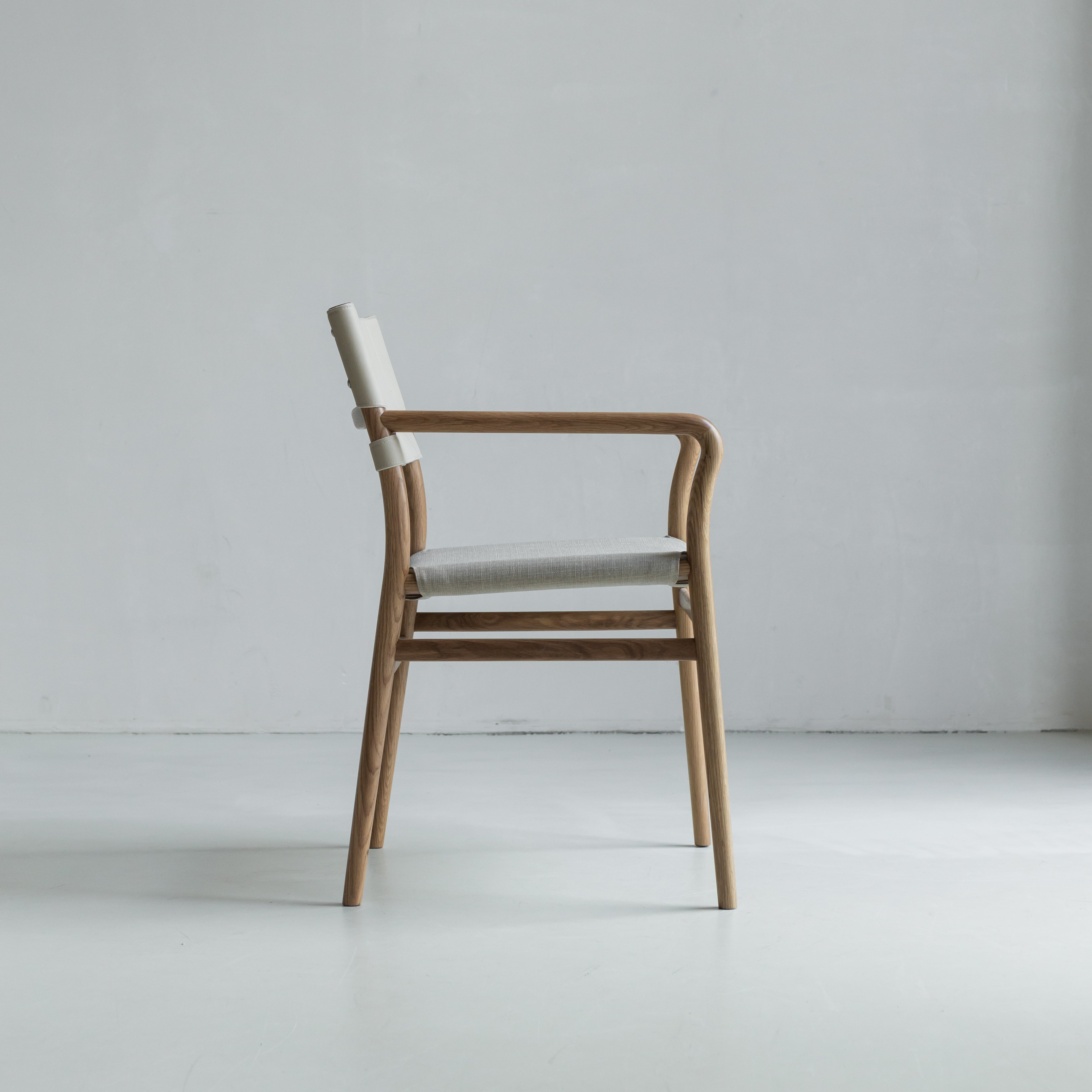 Zara eetkamerstoel beige leer - Licht eiken