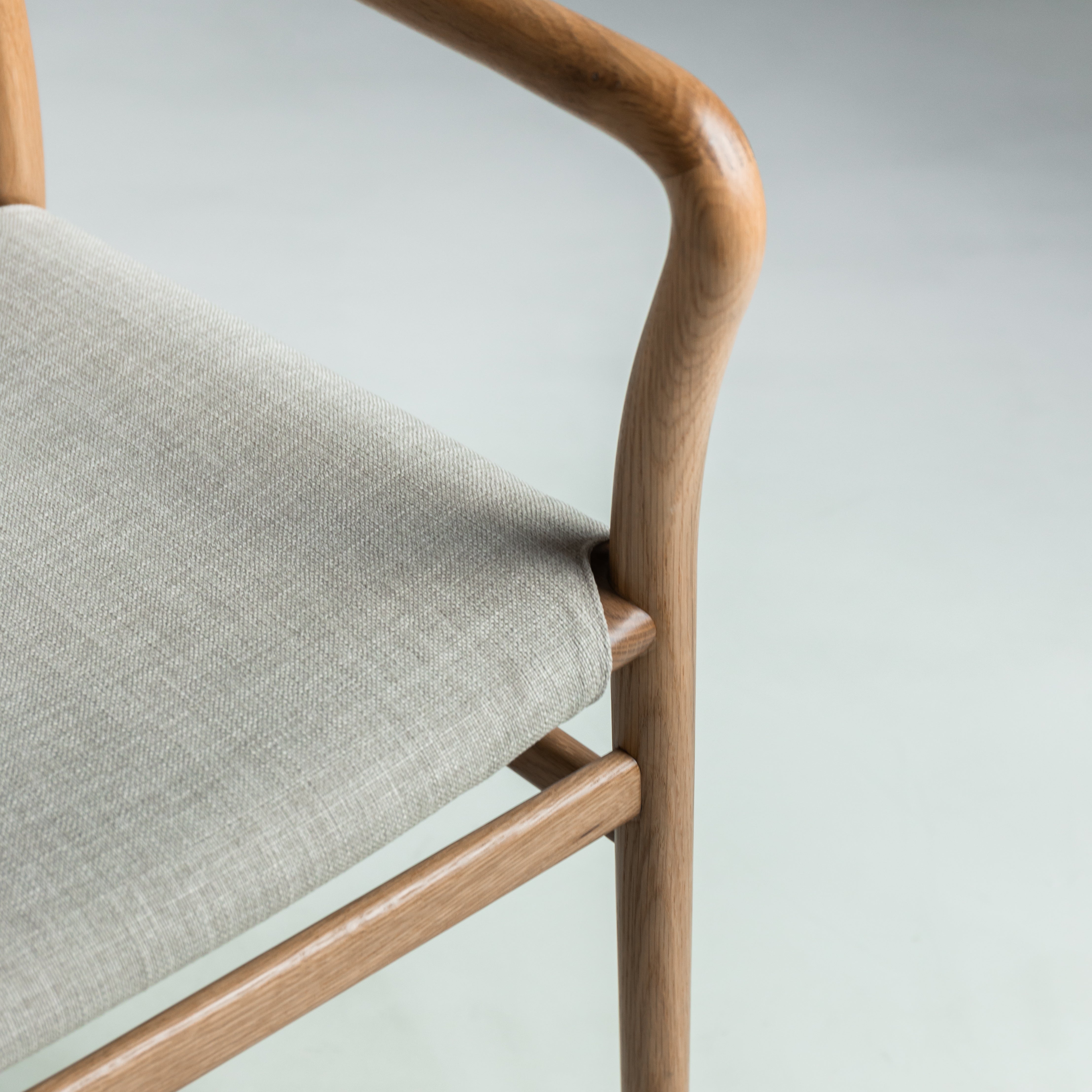 Zara eetkamerstoel beige leer - Licht eiken