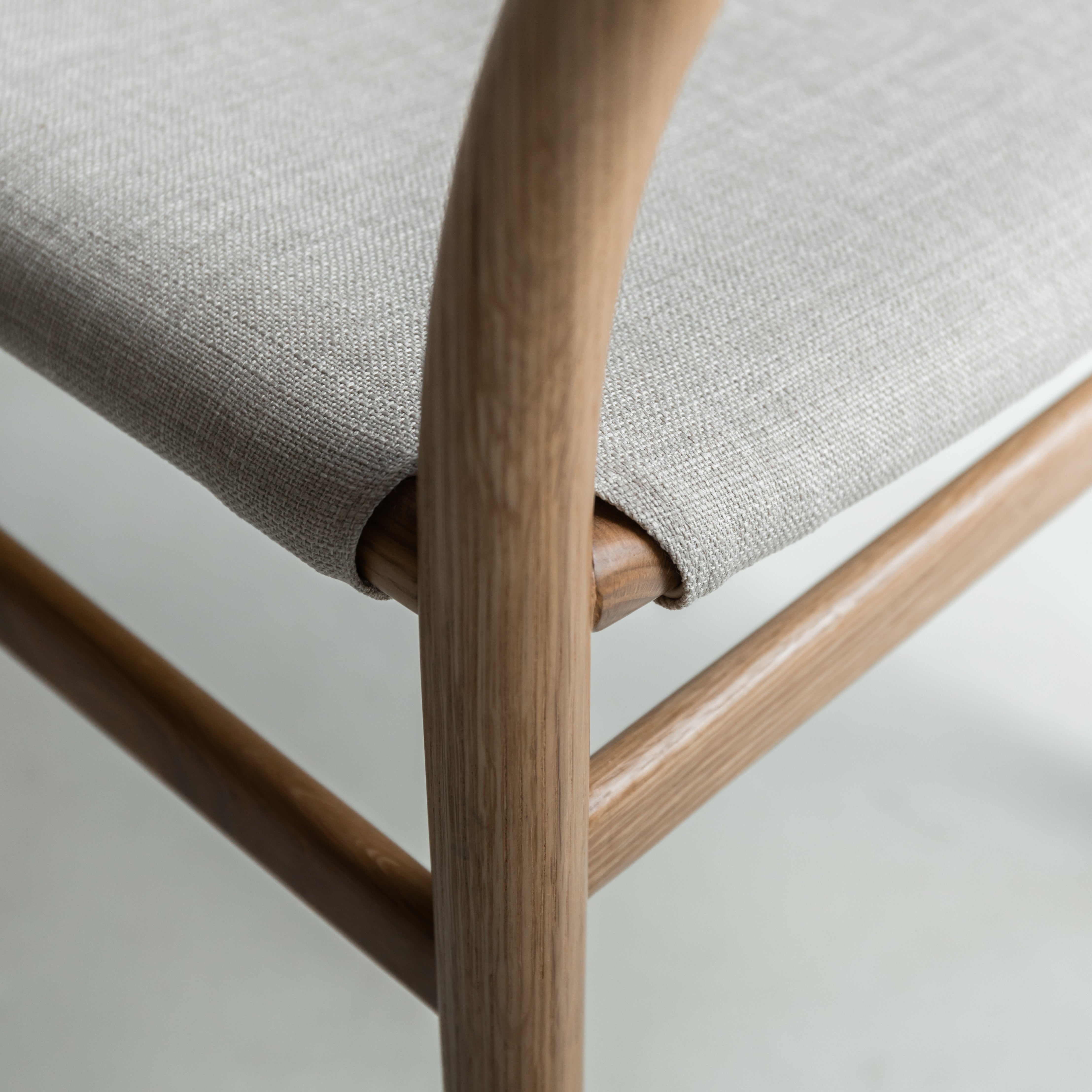 Zara eetkamerstoel beige leer - Licht eiken
