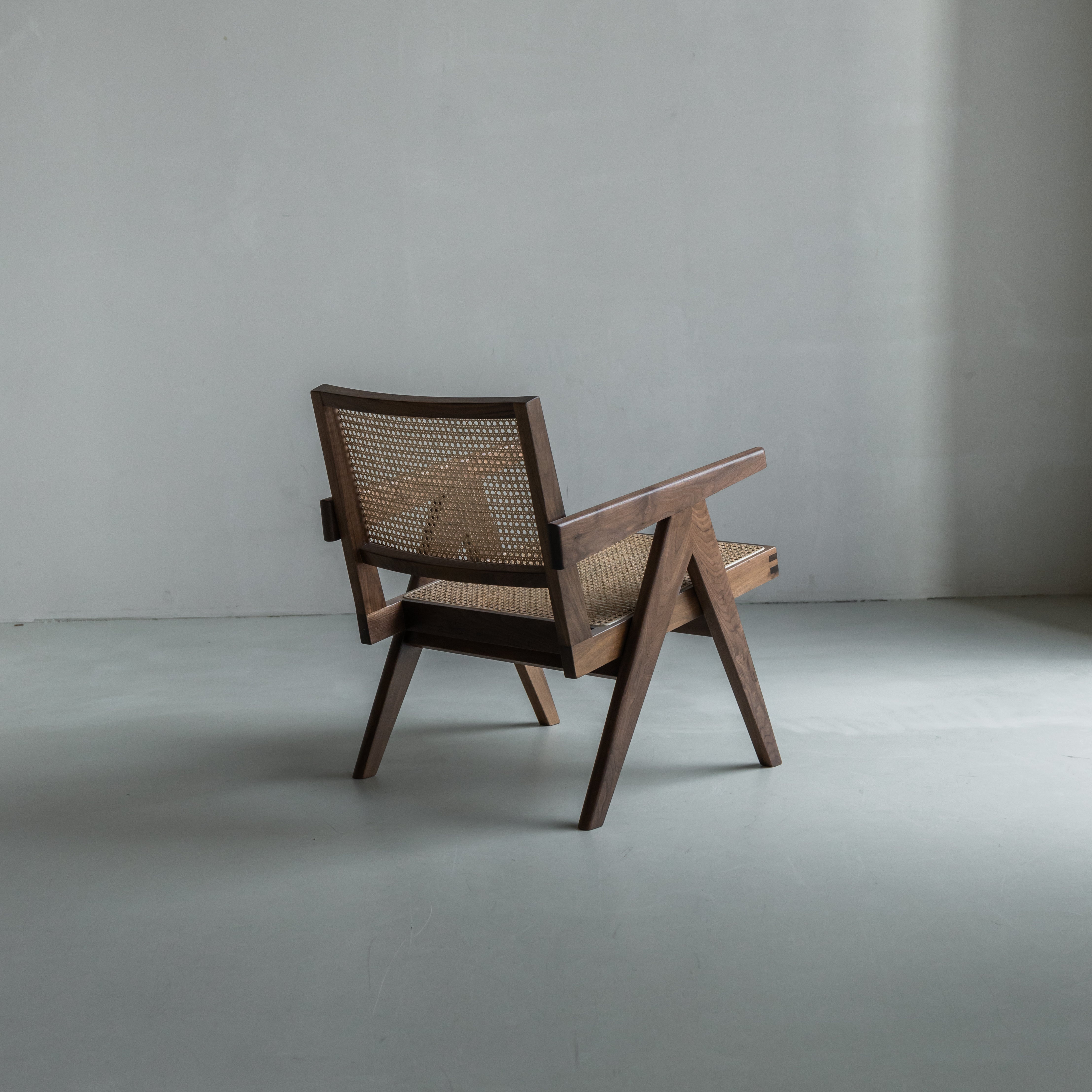 Rotan loungestoel Pierre - Walnoot