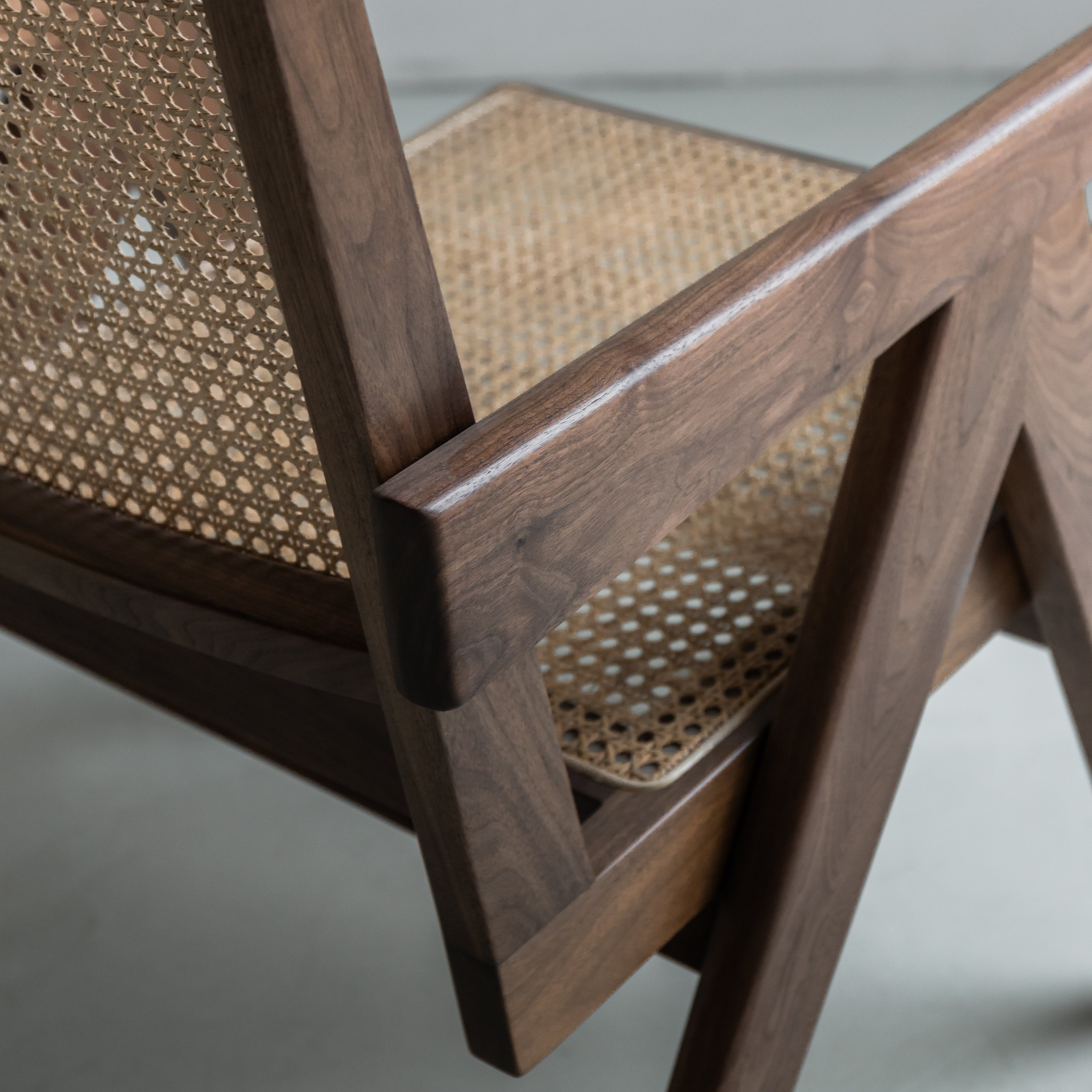 Rotan loungestoel Pierre - Walnoot