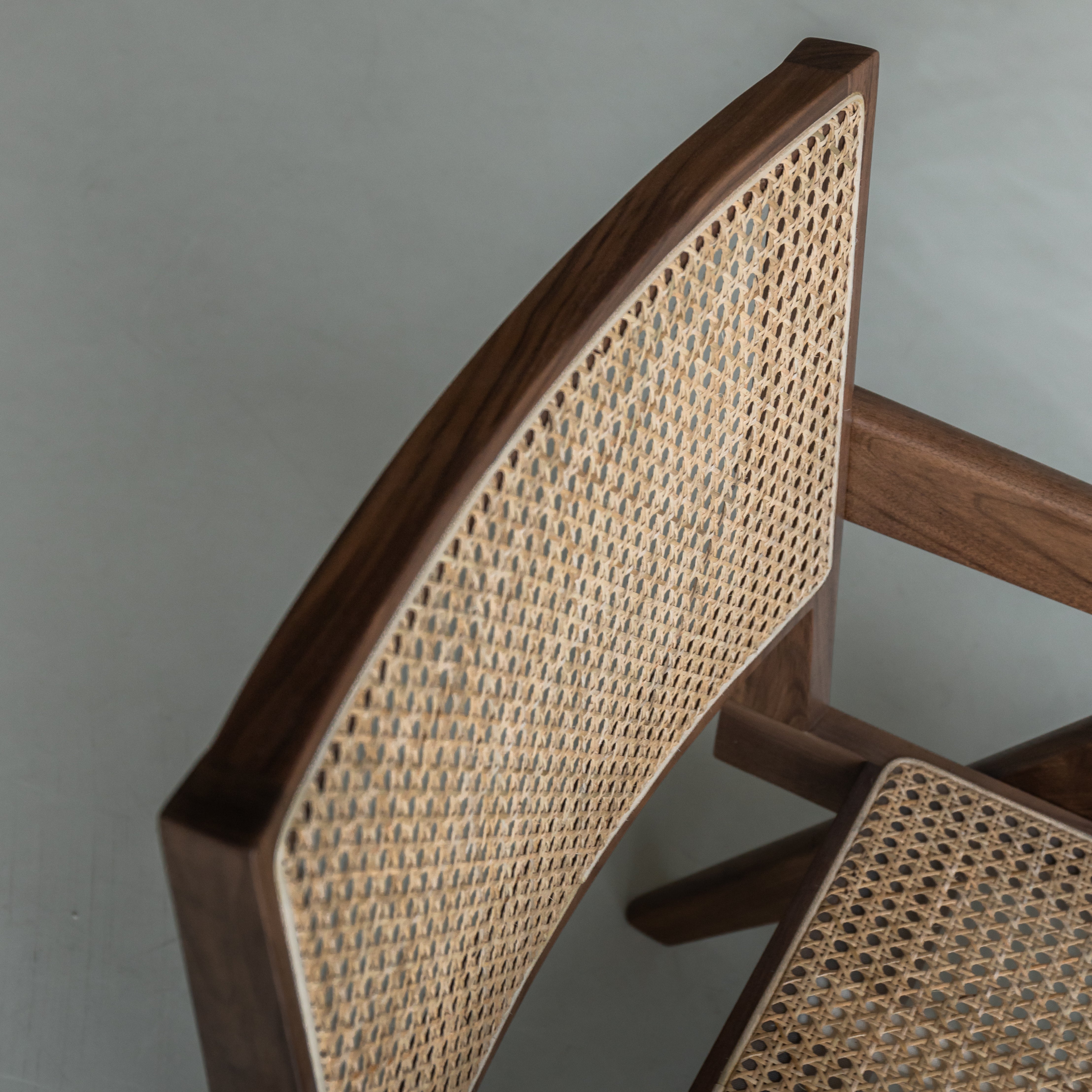 Rotan loungestoel Pierre - Walnoot