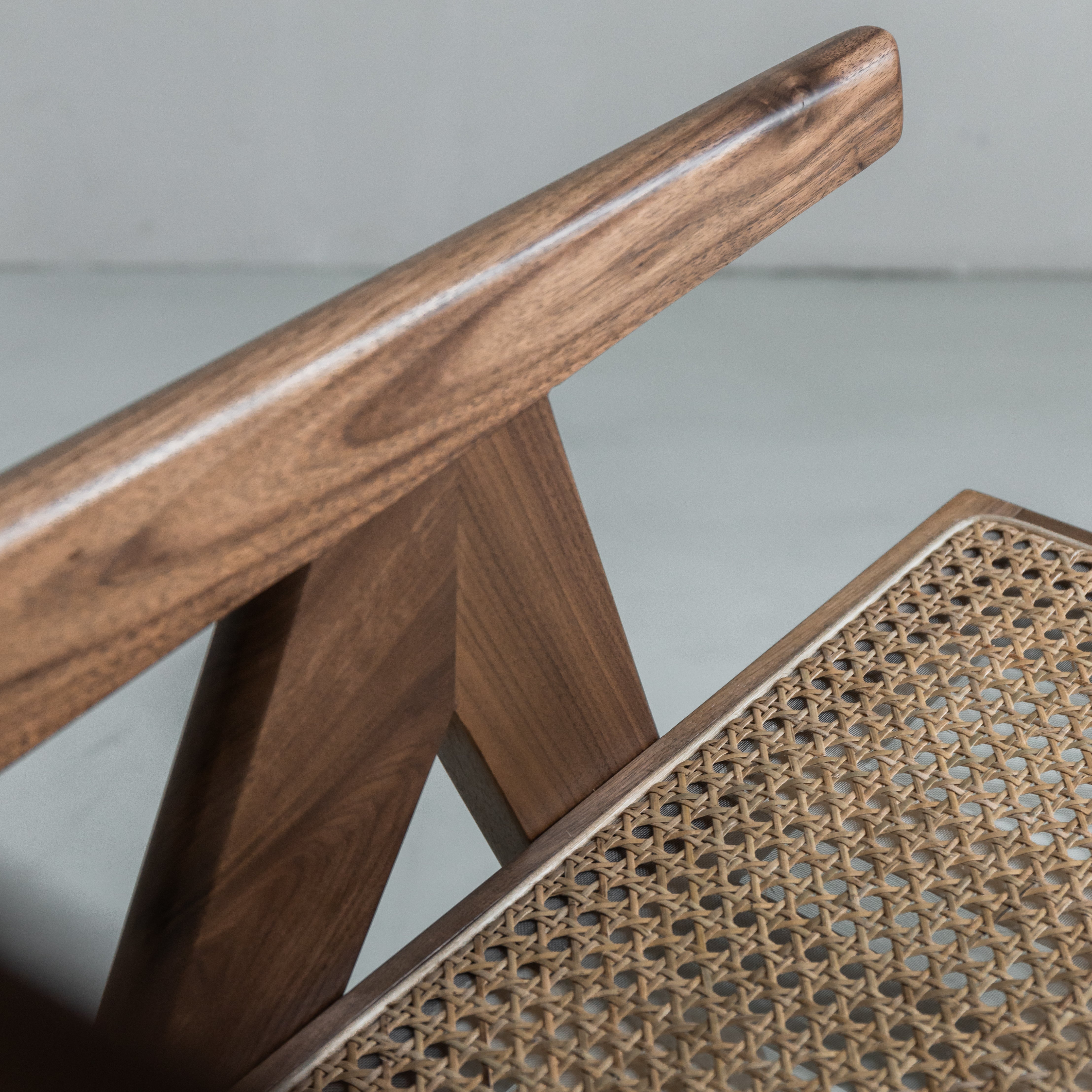 Rotan loungestoel Pierre - Walnoot