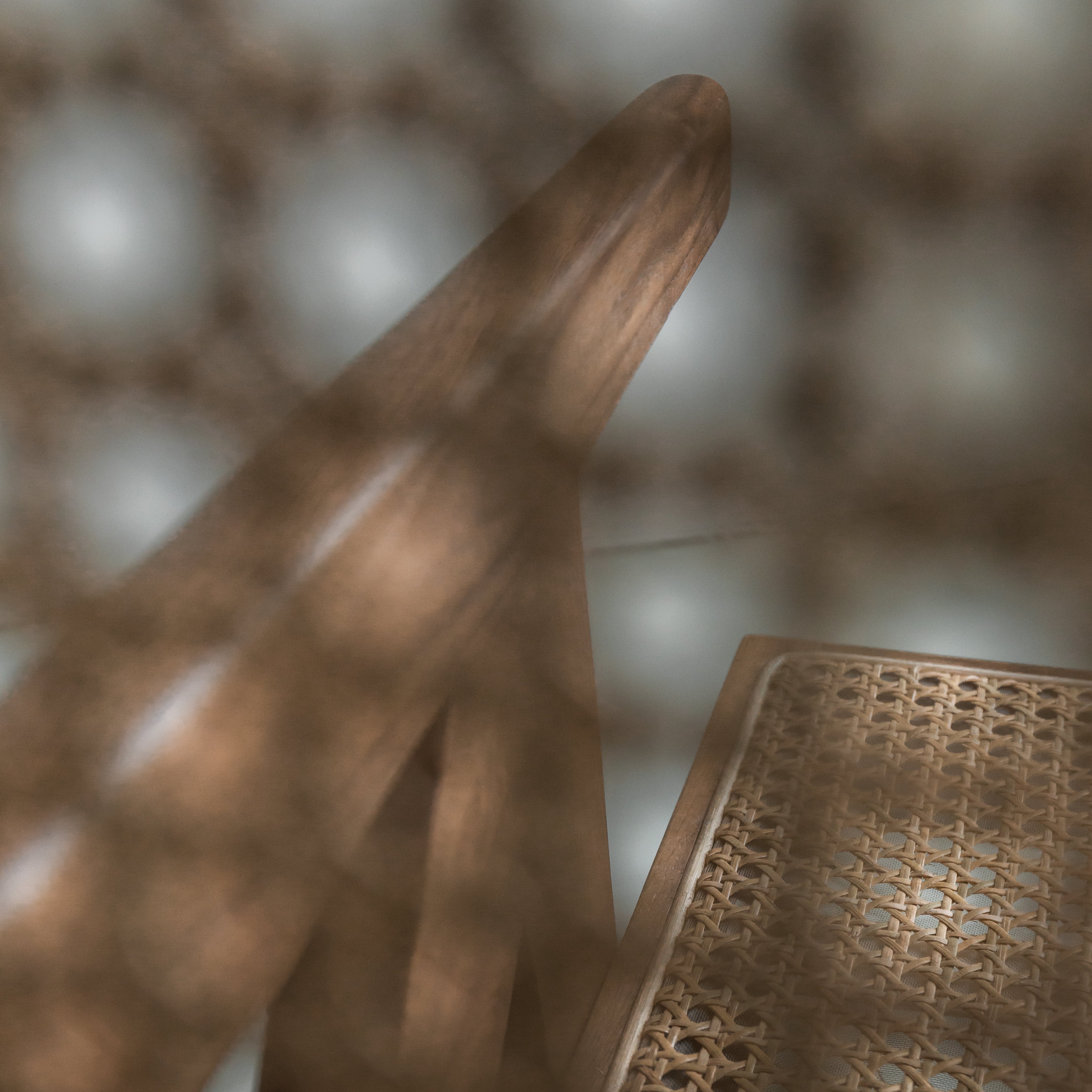 Rotan loungestoel Pierre - Walnoot