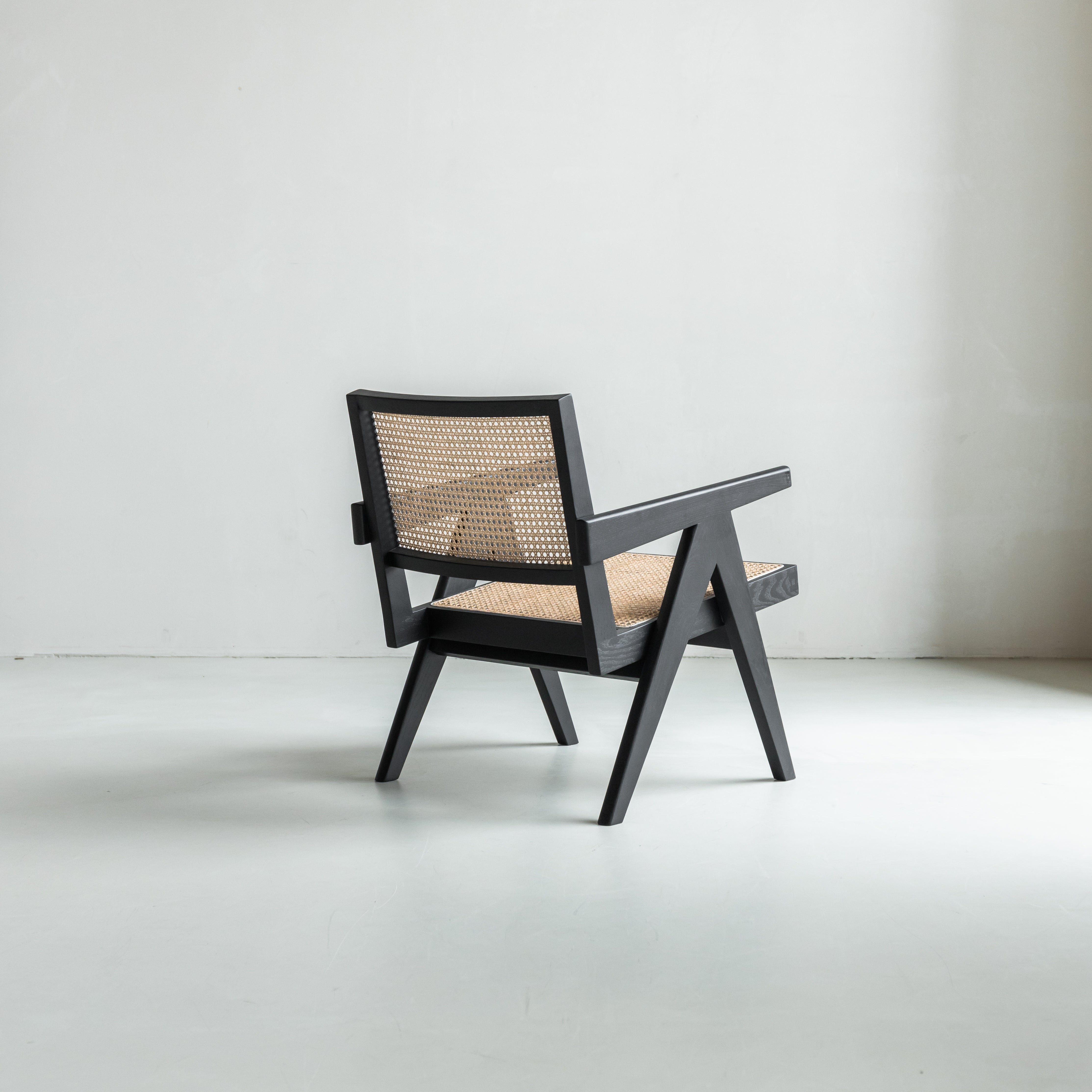 Rotan loungestoel Pierre - Zwart eiken