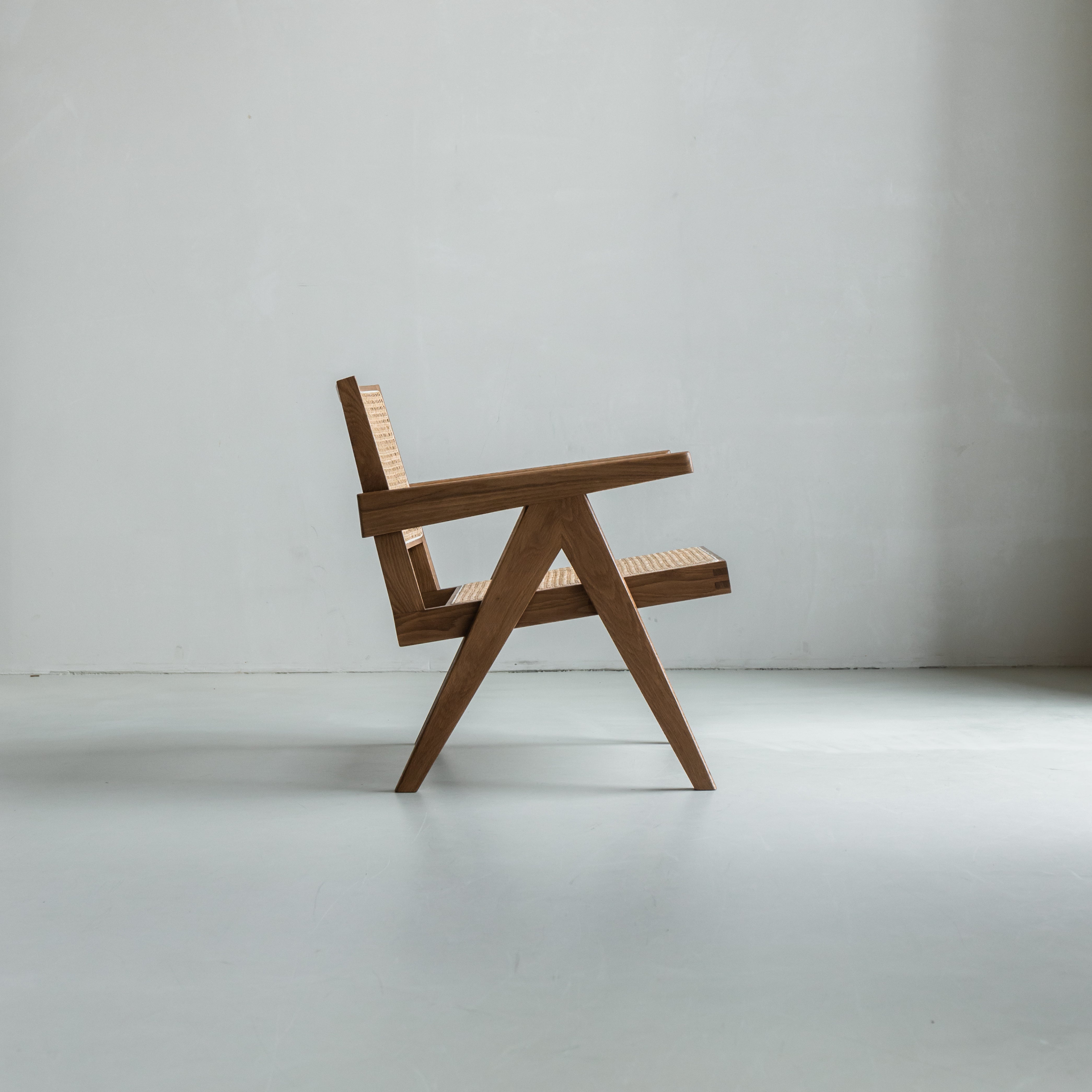 Rotan loungestoel Pierre - Bruin eiken