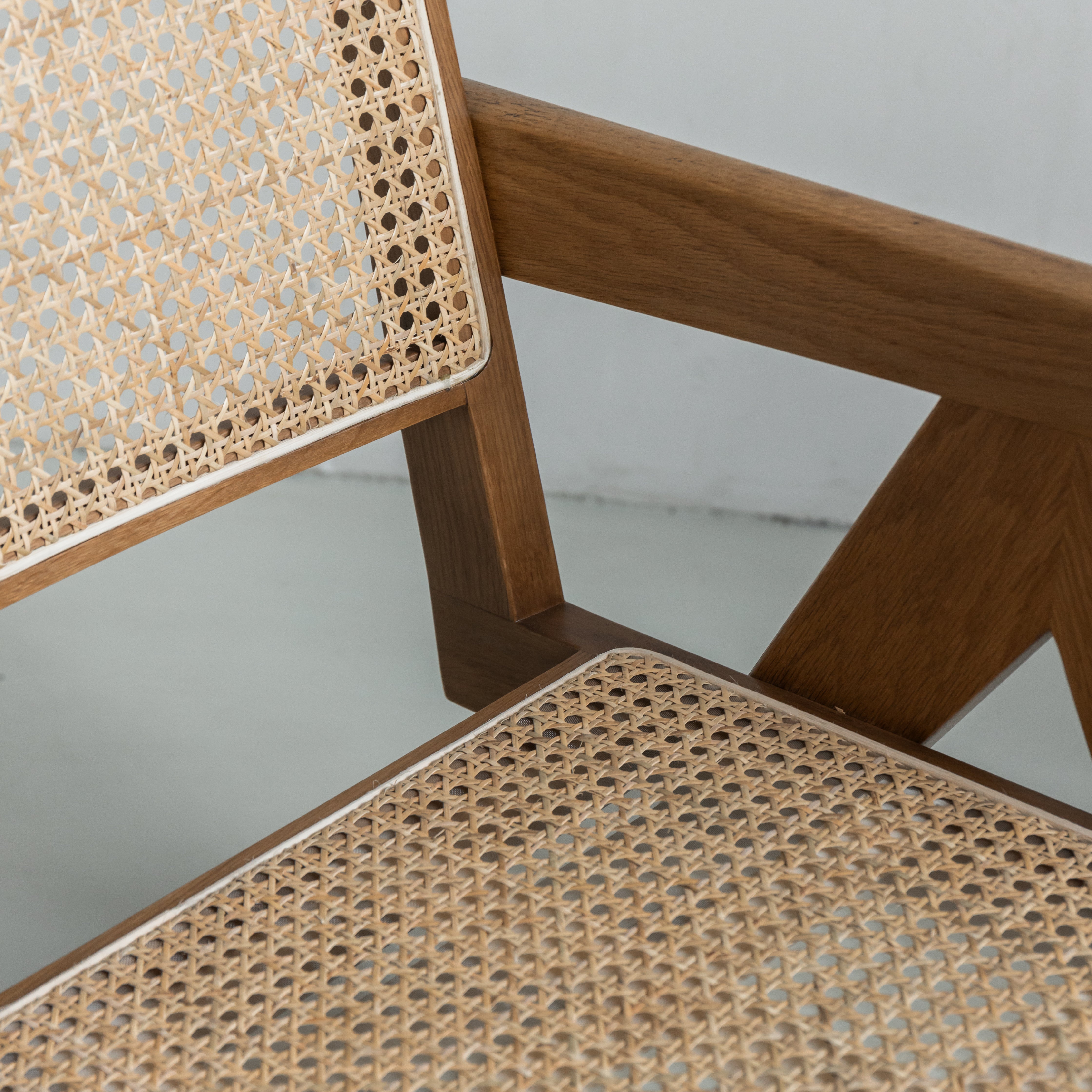 Rotan loungestoel Pierre - Bruin eiken