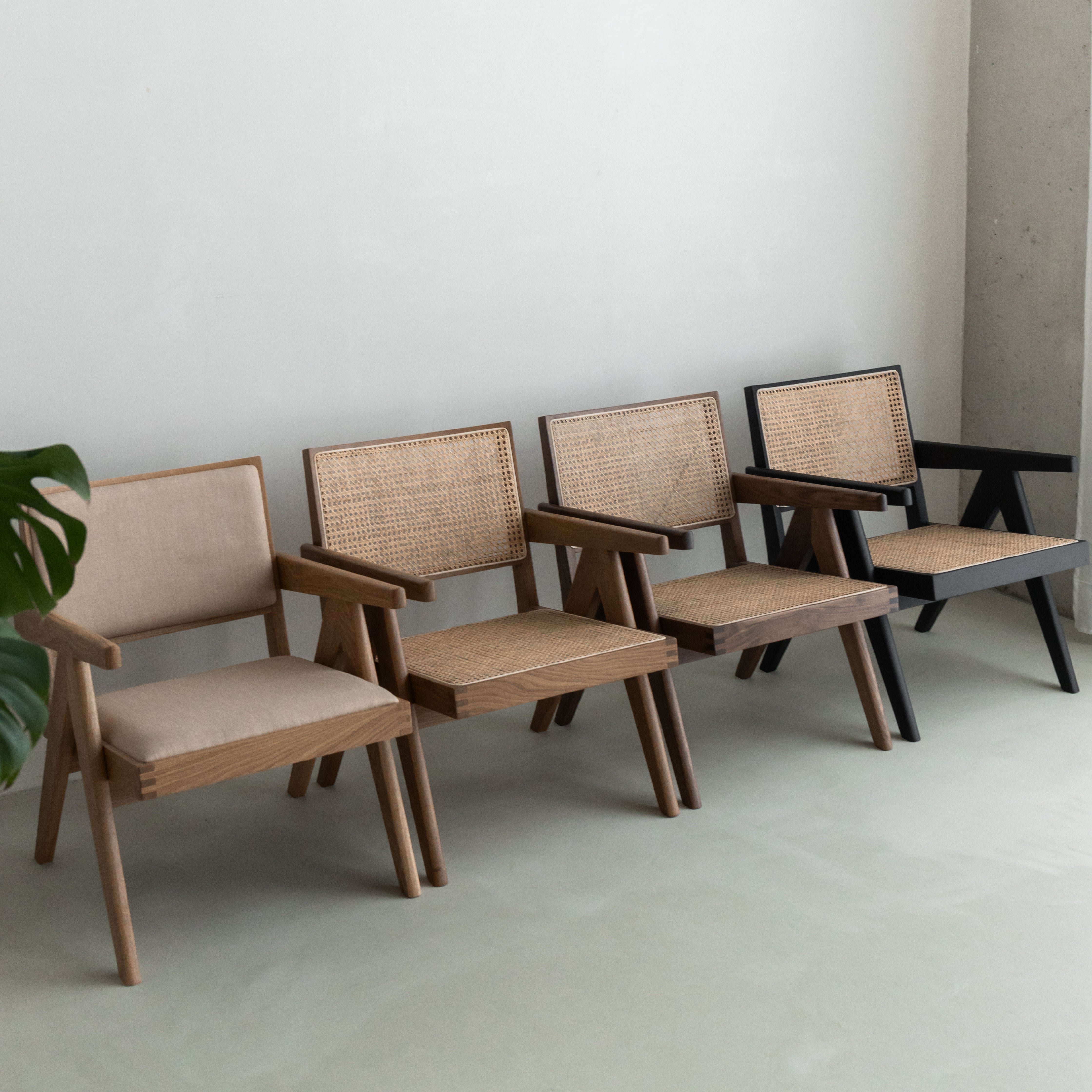 Rotan loungestoel Pierre - Bruin eiken