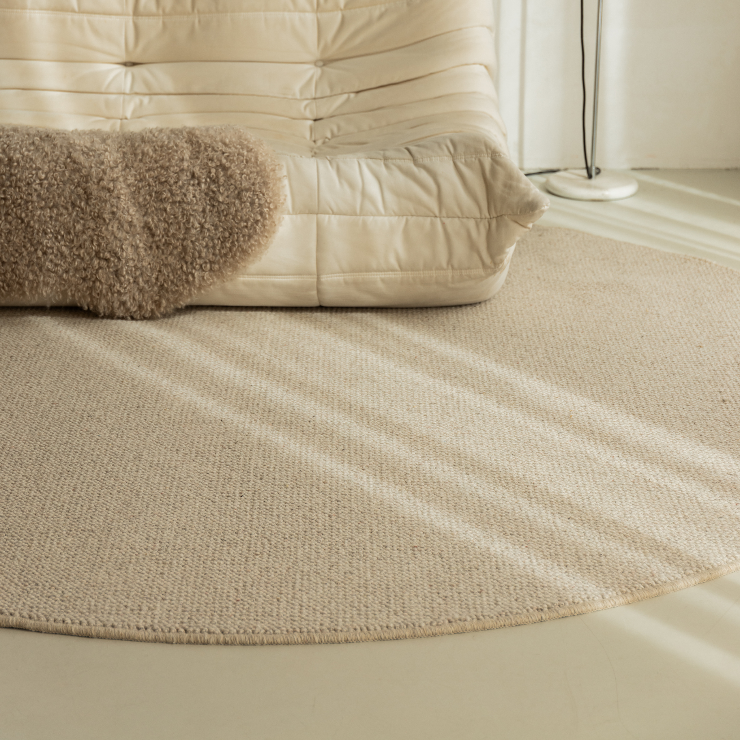 Vloerkleed rond - 100% wol