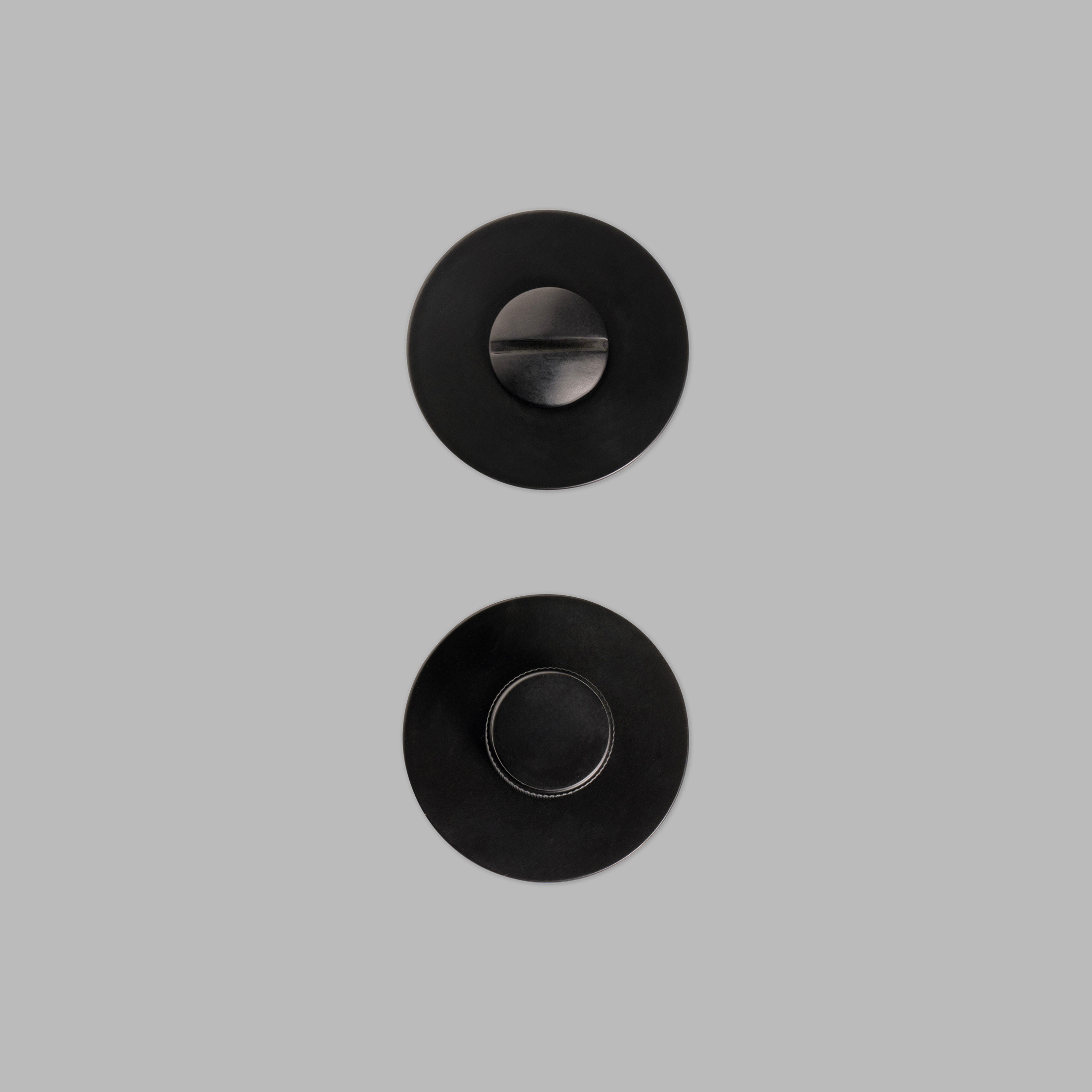Black Brass door handle set with lock