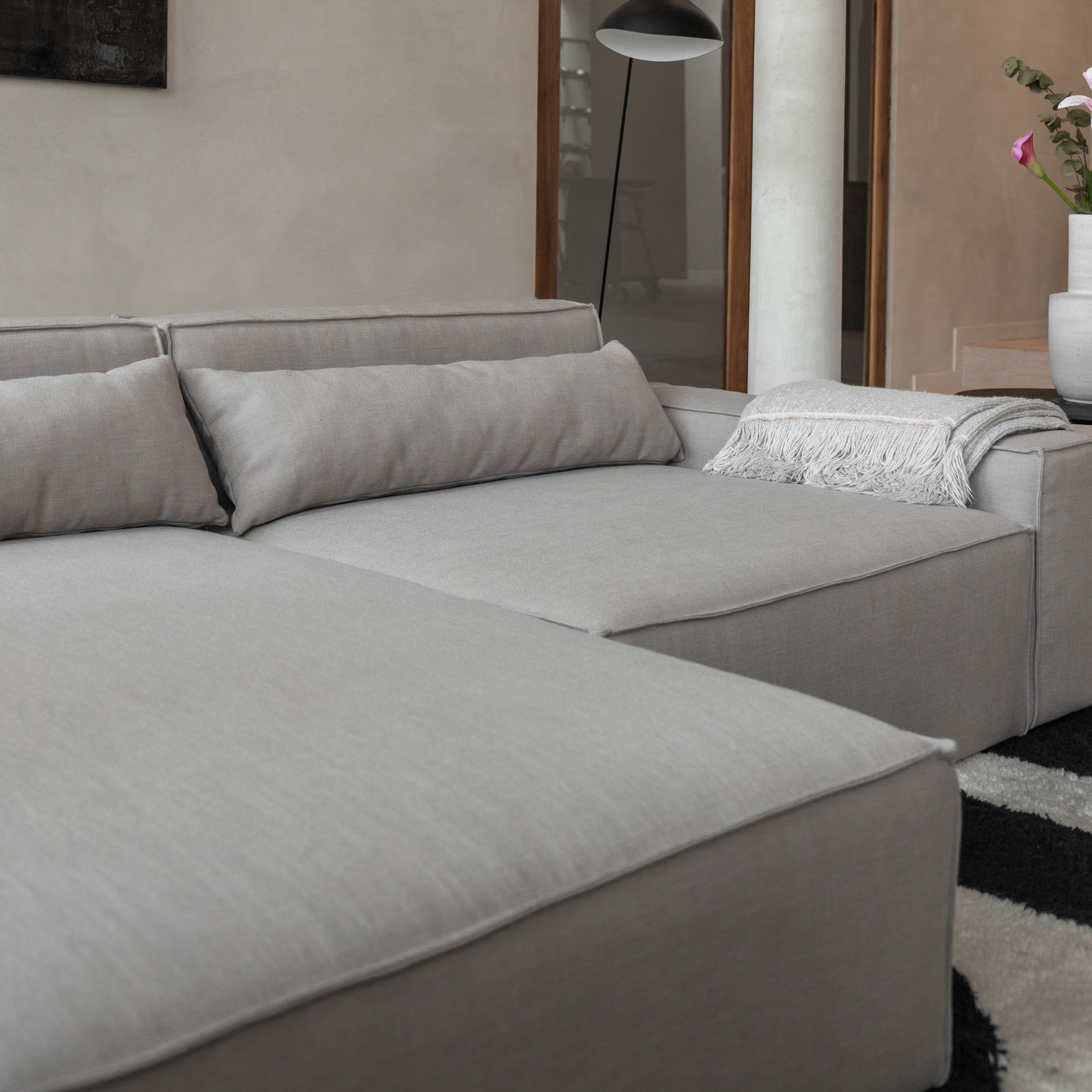 Modulaire Loungebank Malin - 2 zits met chaisse longue